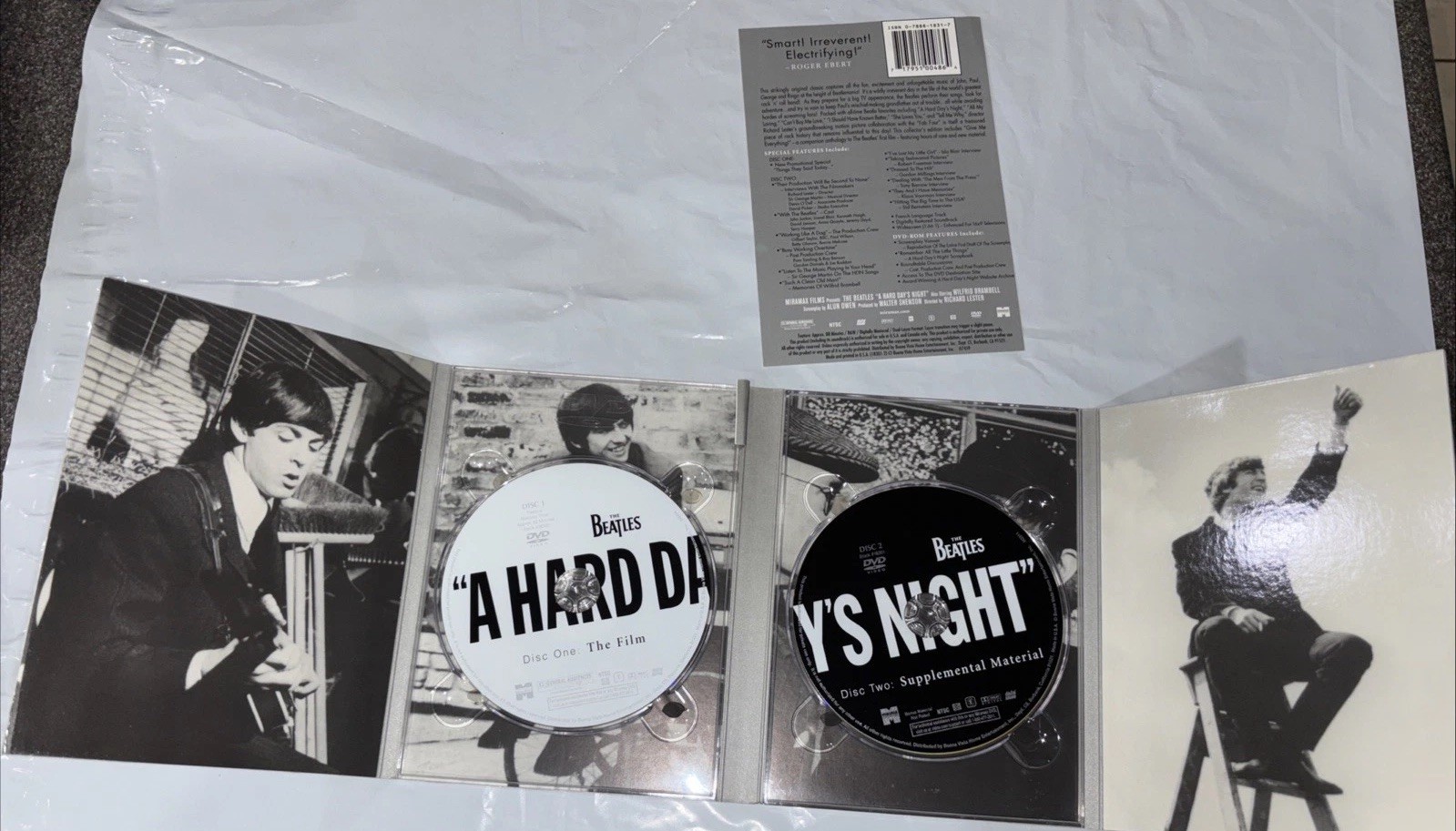 Hard Day’s Night (2 DVD’s) 1964 92 Mins, Miramax Collectors Series, Good Cond