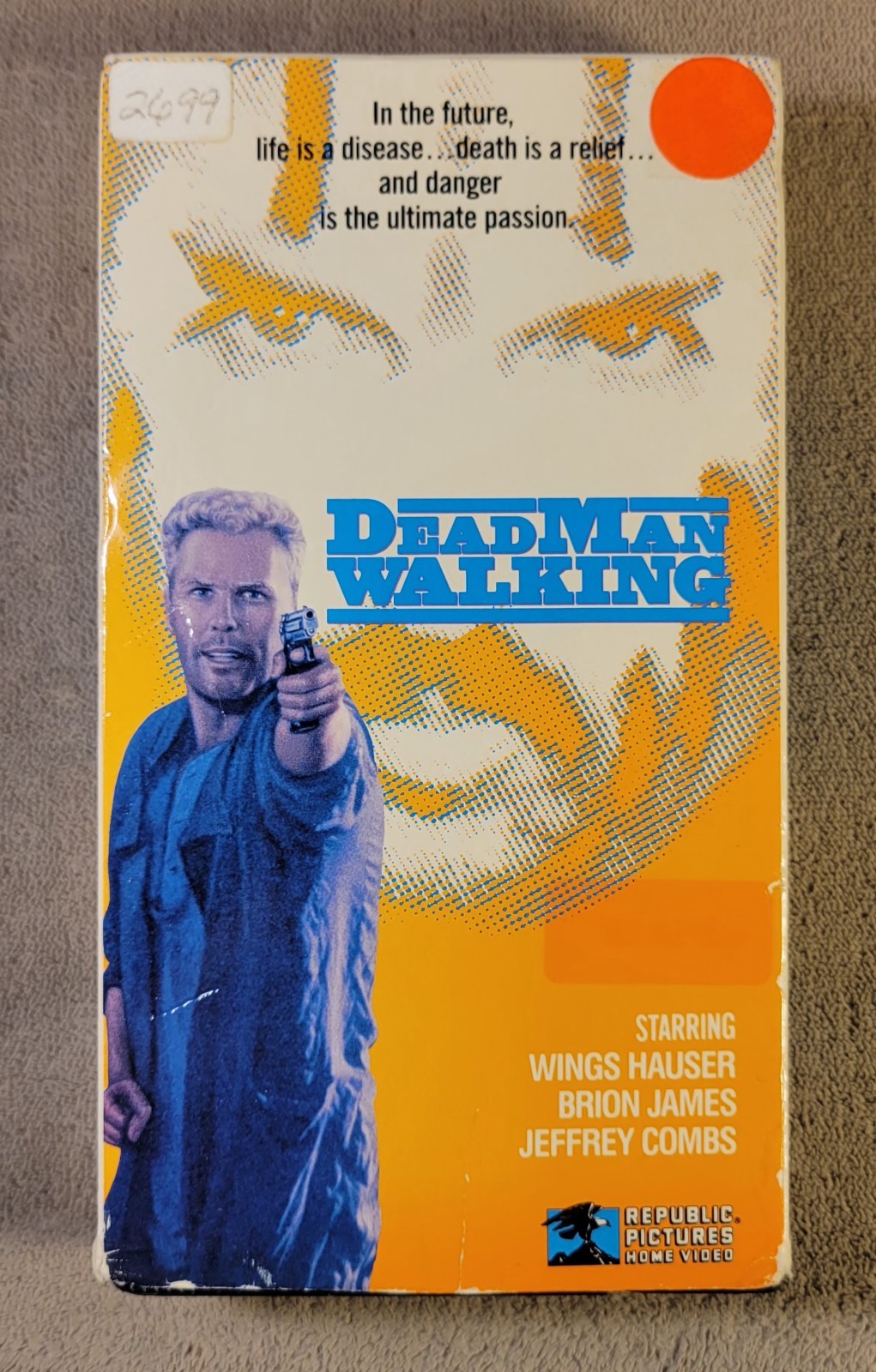 Dead Man Walking VHS 1988 Republic Pictures Wings Hauser Jeffrey Combs Rare