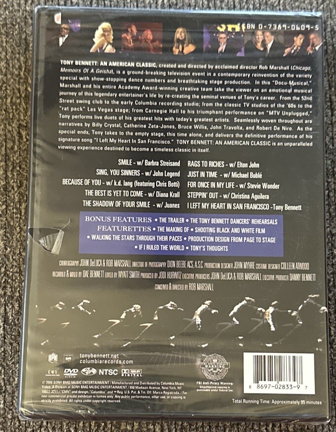 Tony Bennett: An American Classic DVD New, Sealed
