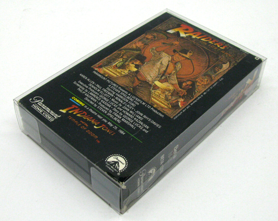 1x BETAMAX MOVIE CARDBOARD SLEEVE (SIZE A) – CLEAR PLASTIC PROTECTIVE BOX