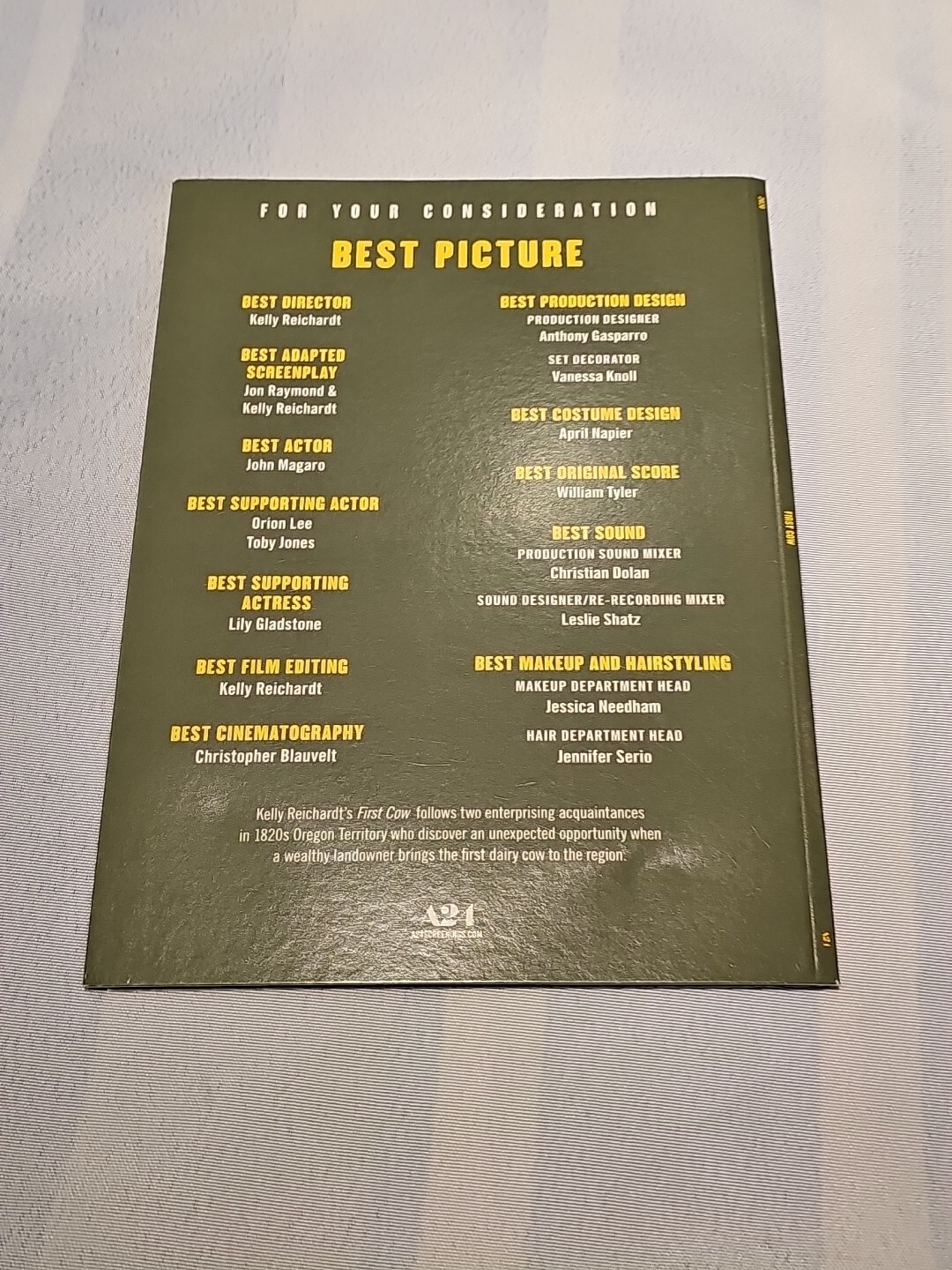 FIRST COW A24 FYC PROMO SCREENER DVD DRAMA VERY RARE free shipping