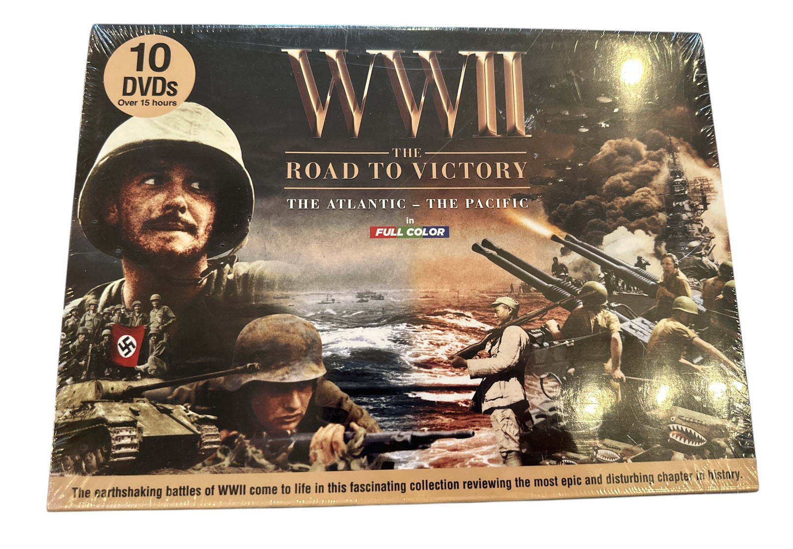 NEW WWII Road to Victory The Atlantic The Pacific in Full Color Movie DVD 2012