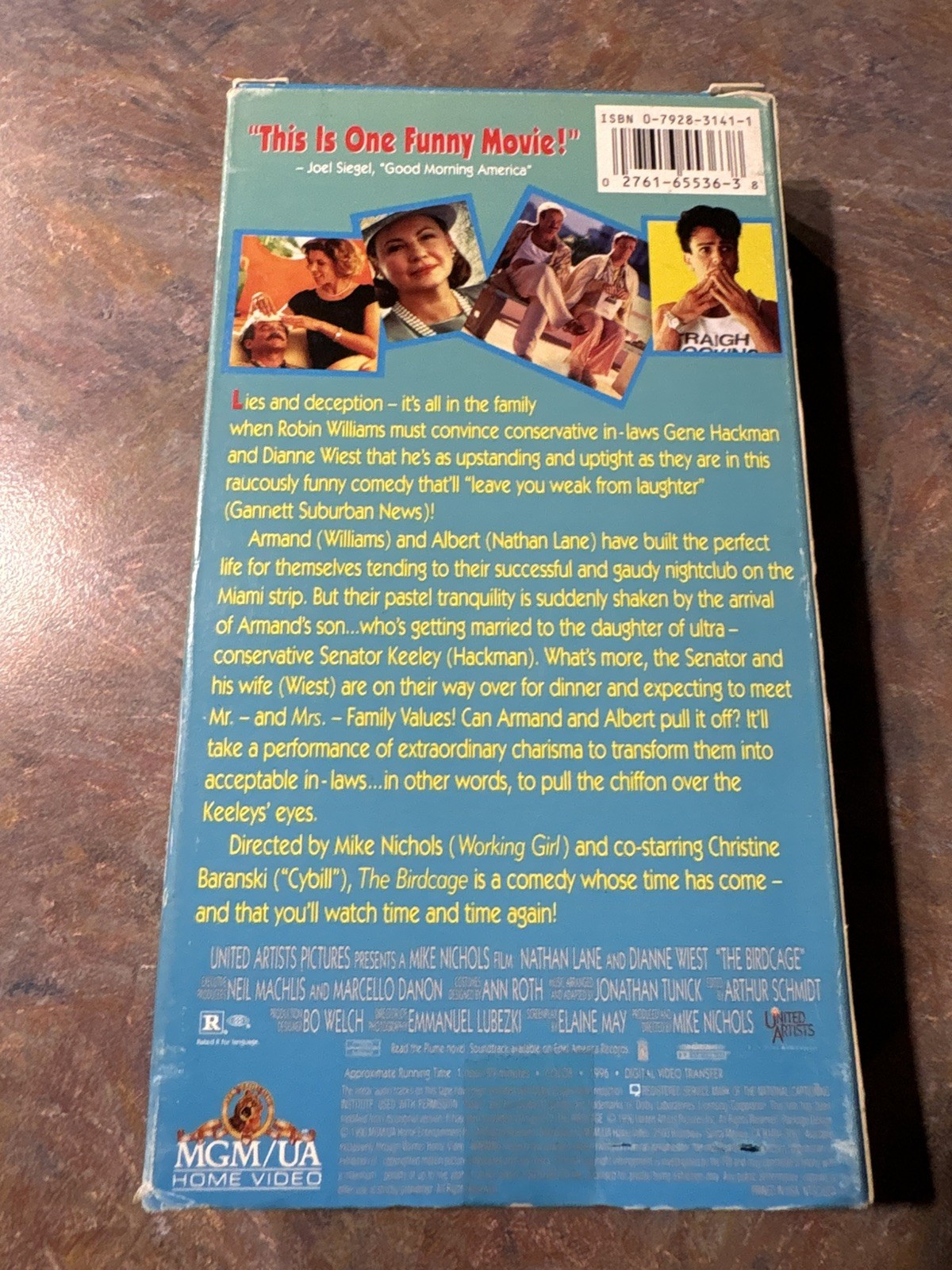 THE BIRDCAGE (VHS 1996) Robin Williams, Gene Hackman, Nathan Lane, Dianne Wiest