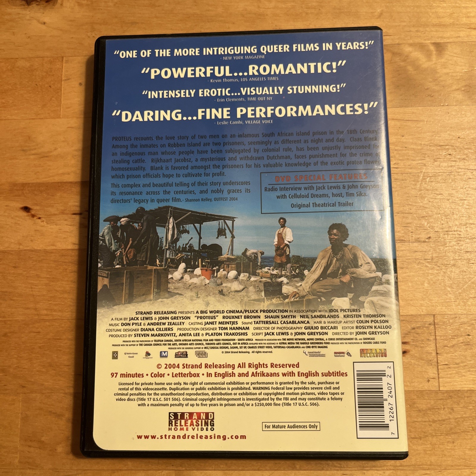 Proteus DVD Rare OOP Gay Male Interest Erotic Film LGBTQ Lovers Global Cinema