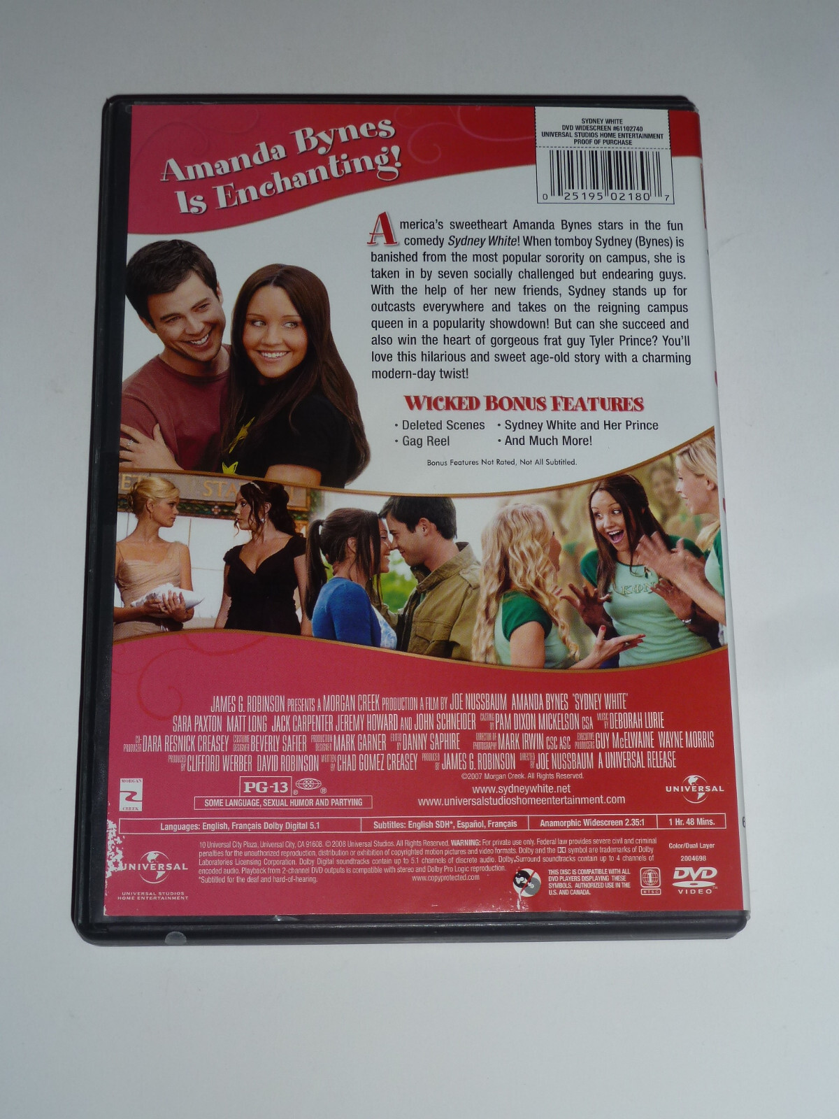 Sydney White DVD 2007 romantic comedy movie college Snow White Amanda Bynes!
