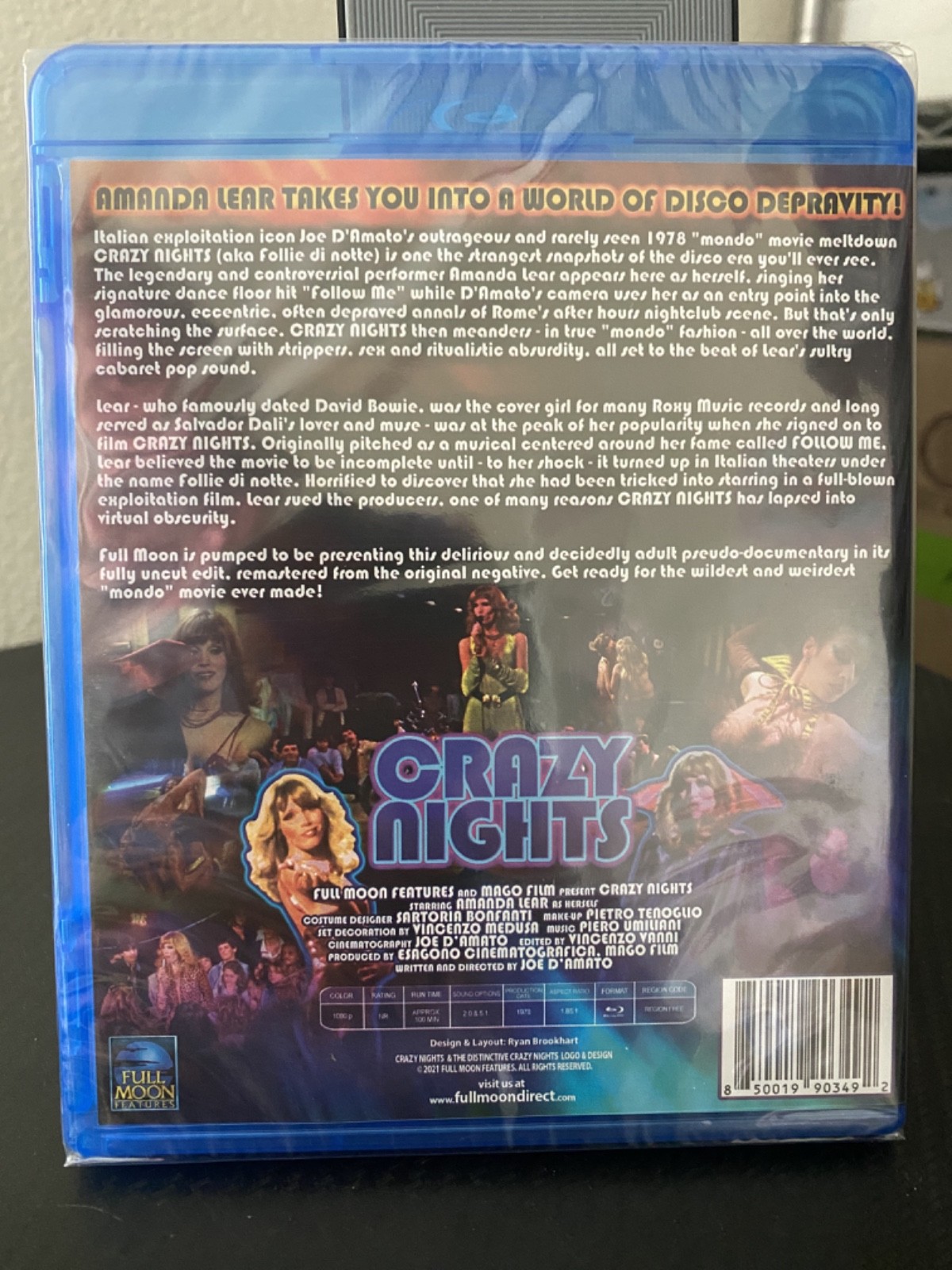 CRAZY NIGHTS Blu-ray Uncut Remastered Amanda Lear Joe D’Amato Mondo 70s Disco