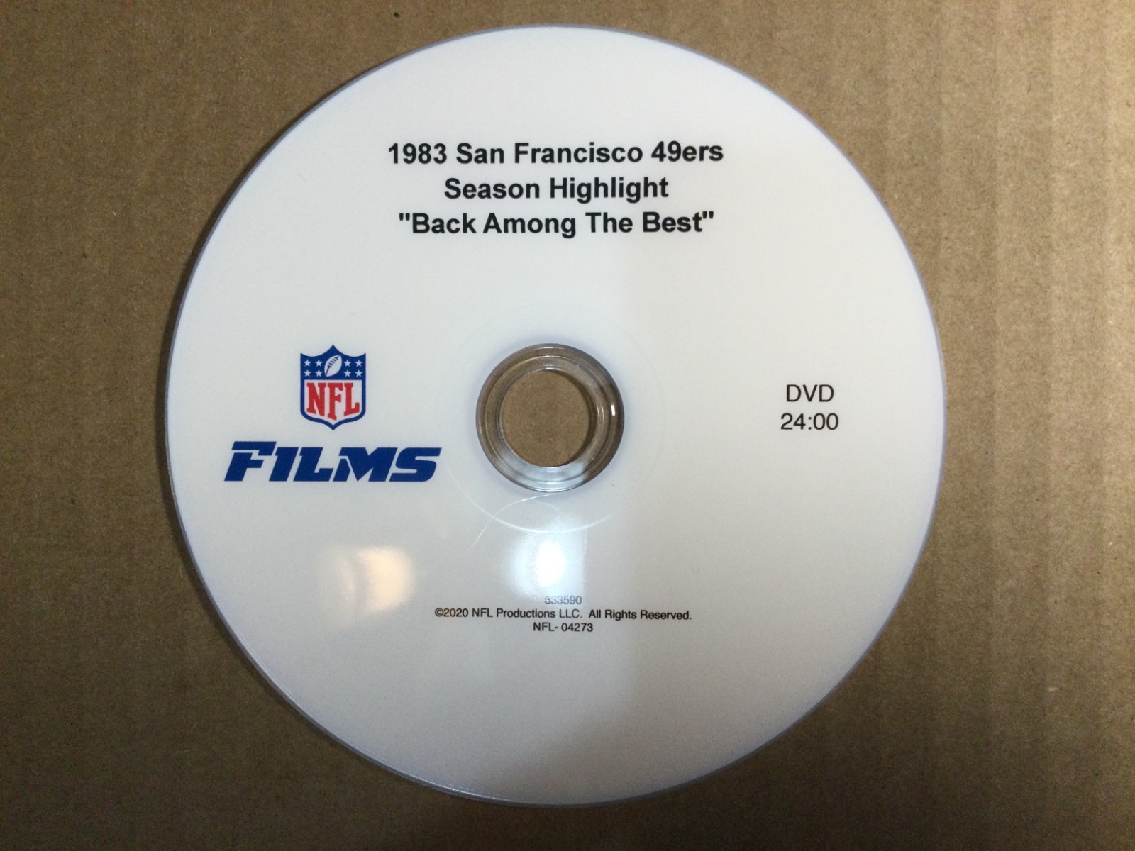 NFL Films 1983 San Francisco 49ers **OFFICIAL NFL FILMS SPECIAL ORDER DVD**
