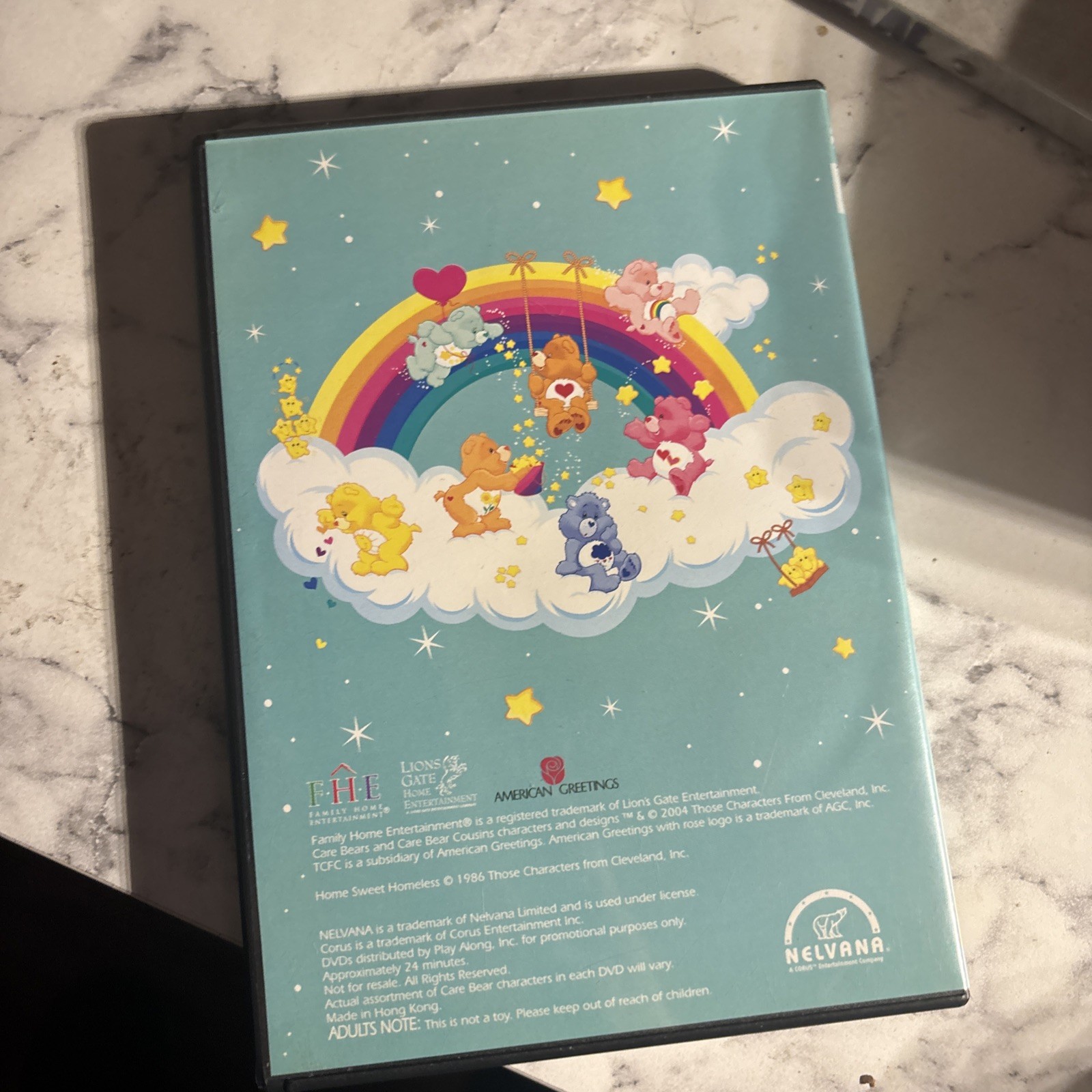 VERY RARE 2004 CARE BEARS Cousins Home Sweet Homeless DVD Episode #122 HTF 💙💛