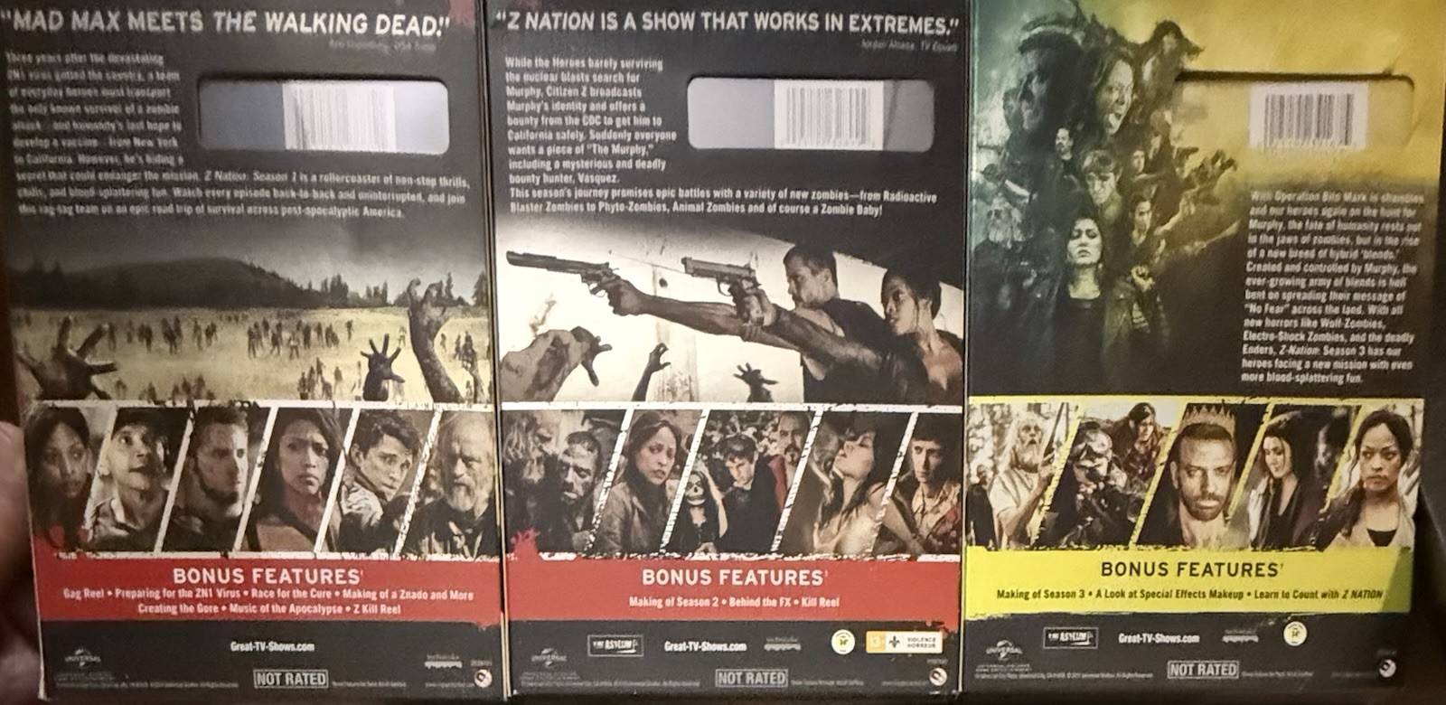 Z Nation Season 1, 2 & 3 NEW DVD Lot Of 3 SyFy Keith Allen Kellita Smith