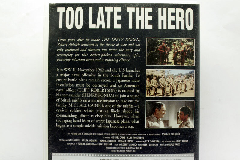 TOO LATE THE HERO FILM GUERRA DVD INGLESE MICHAEL CAINE HENRY FONDA 75427