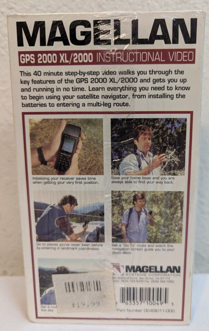Magellan GPS 2000/2000XL VHS Instructional Video (Sealed)