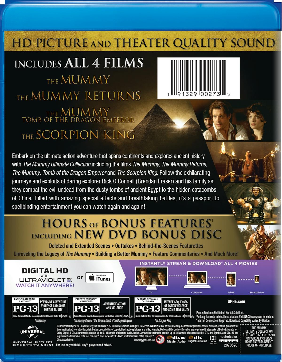 The Mummy Ultimate Collection Blu-ray The Rock NEW