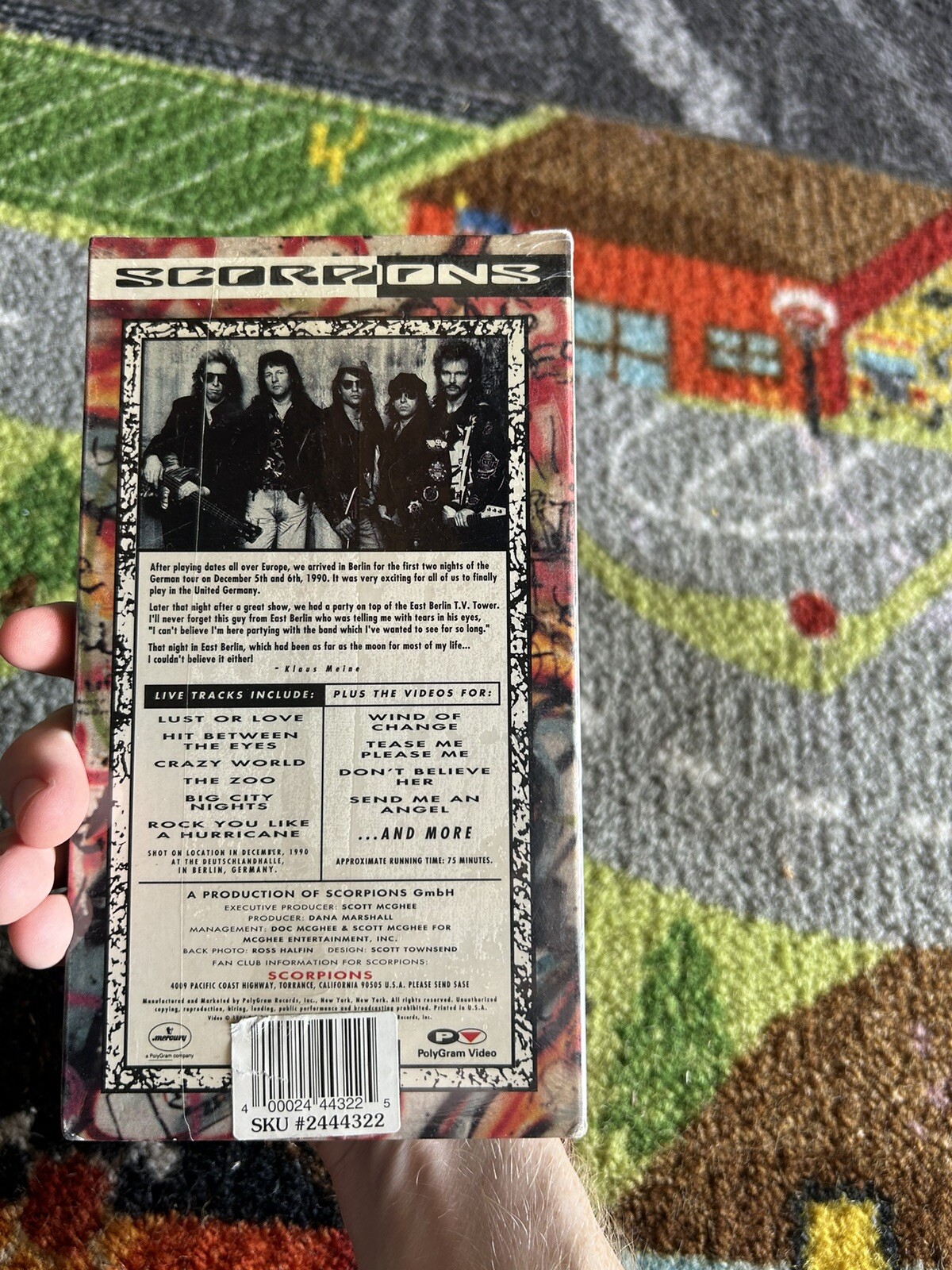 SCORPIONS Crazy World Tour Live BERLIN 1991 75 min NEW SEALED Vintage VHS Tape