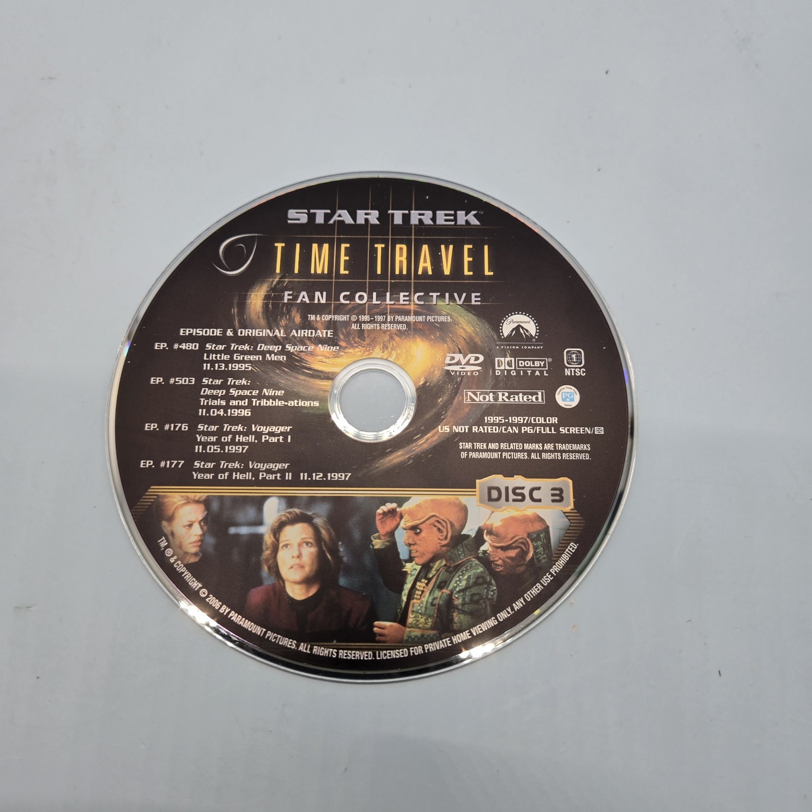 STAR TREK TIME TRAVEL • Fan Collective 4 Disc DVD Set Voyager Next Generation VG