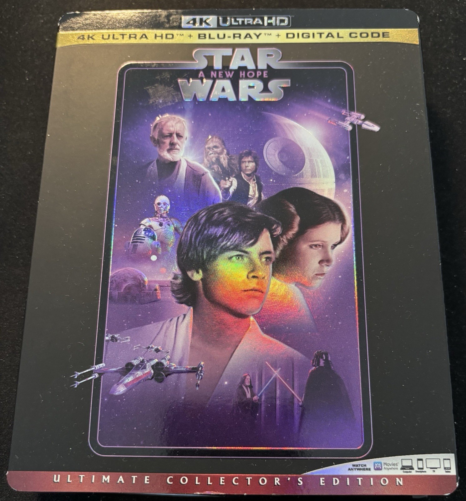 Star Wars Trilogy New Hope + Empire + Jedi 4k Ultra Hd Bluray Lot W/ Slipcover