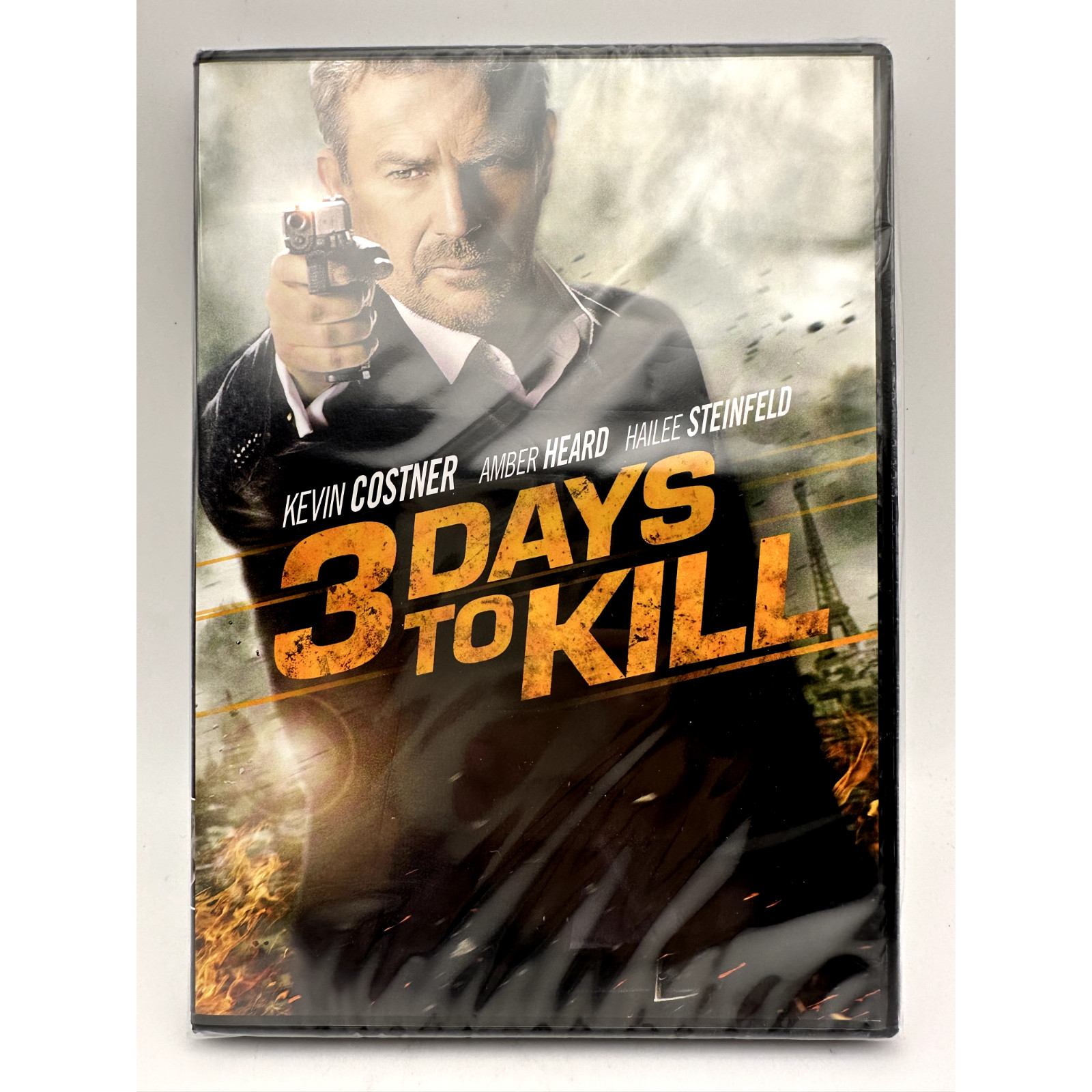 3 DAYS TO KILL (2014) DVD Costner Steinfeld Nielsen – NEW IN WRAPPER