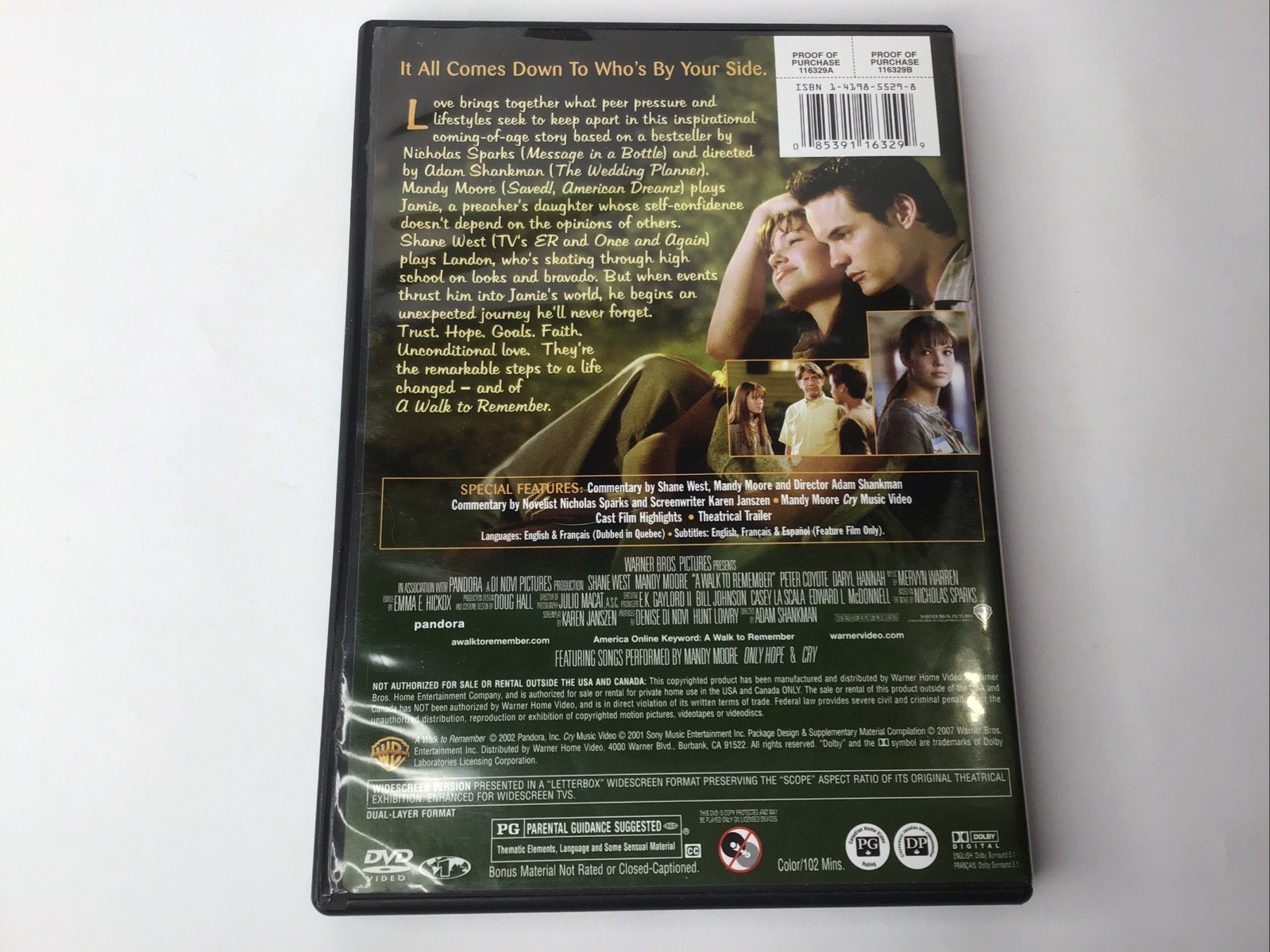 Romantic Drama DVD’s Lot of 4 Love Story/Away From Her/A Walk ToRemember/Soldier