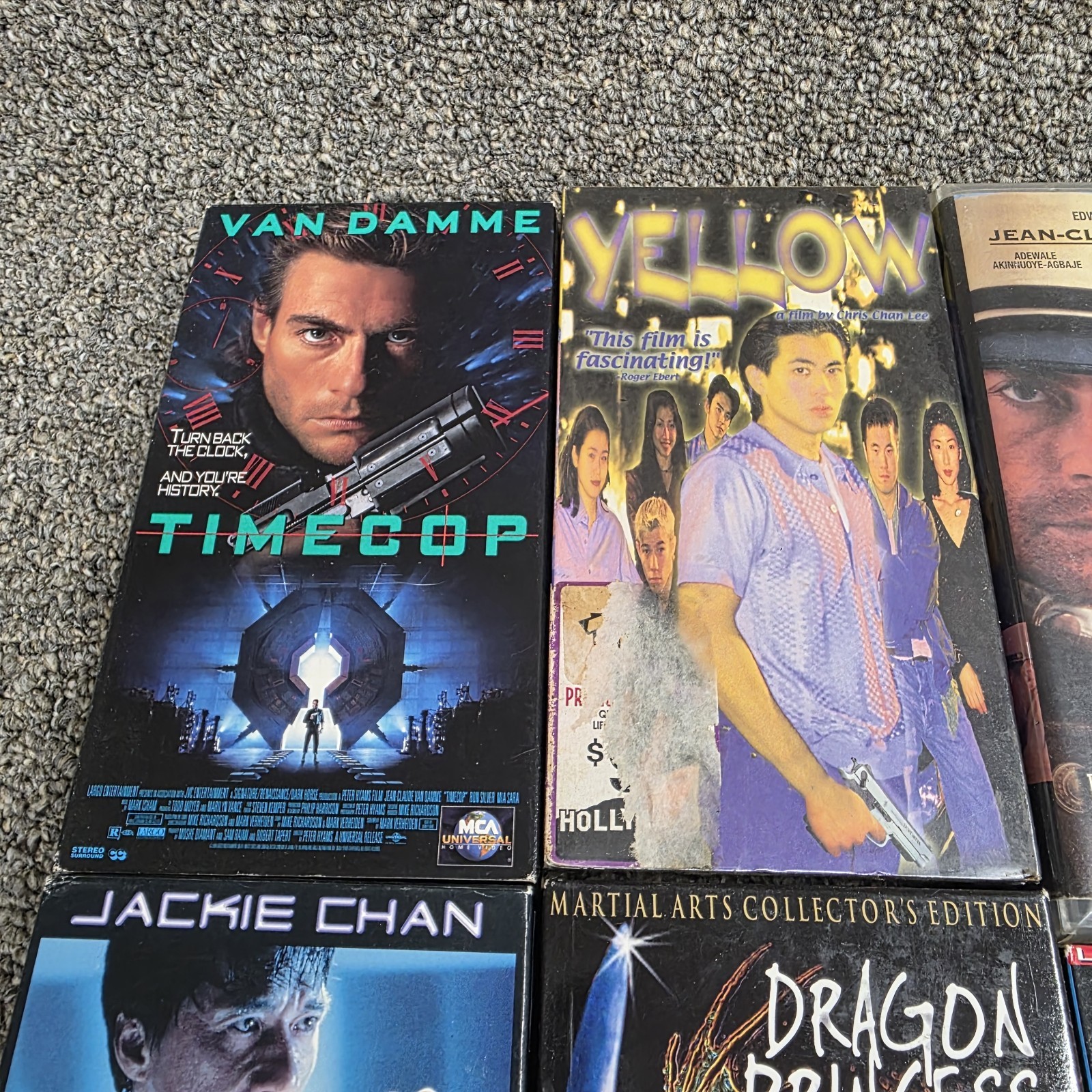 Vintage VHS Movie Lot ( Martial Arts ) Bruce Lee, VAN DAMME, JACKIE CHAN….