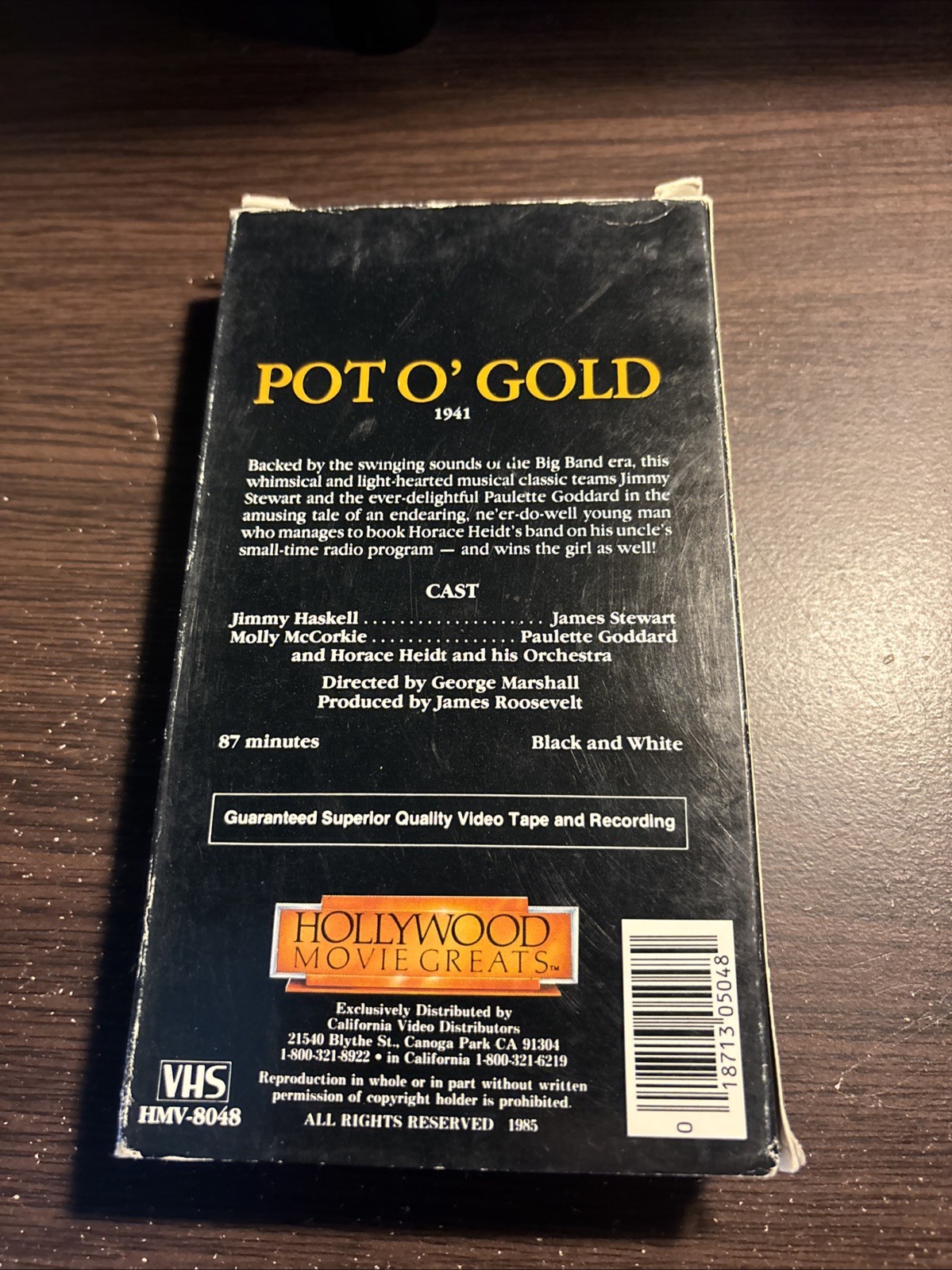 Pot O’ Gold (1941) VHS – James Stewart, Paula Goddard – Hollywood Movie Greats