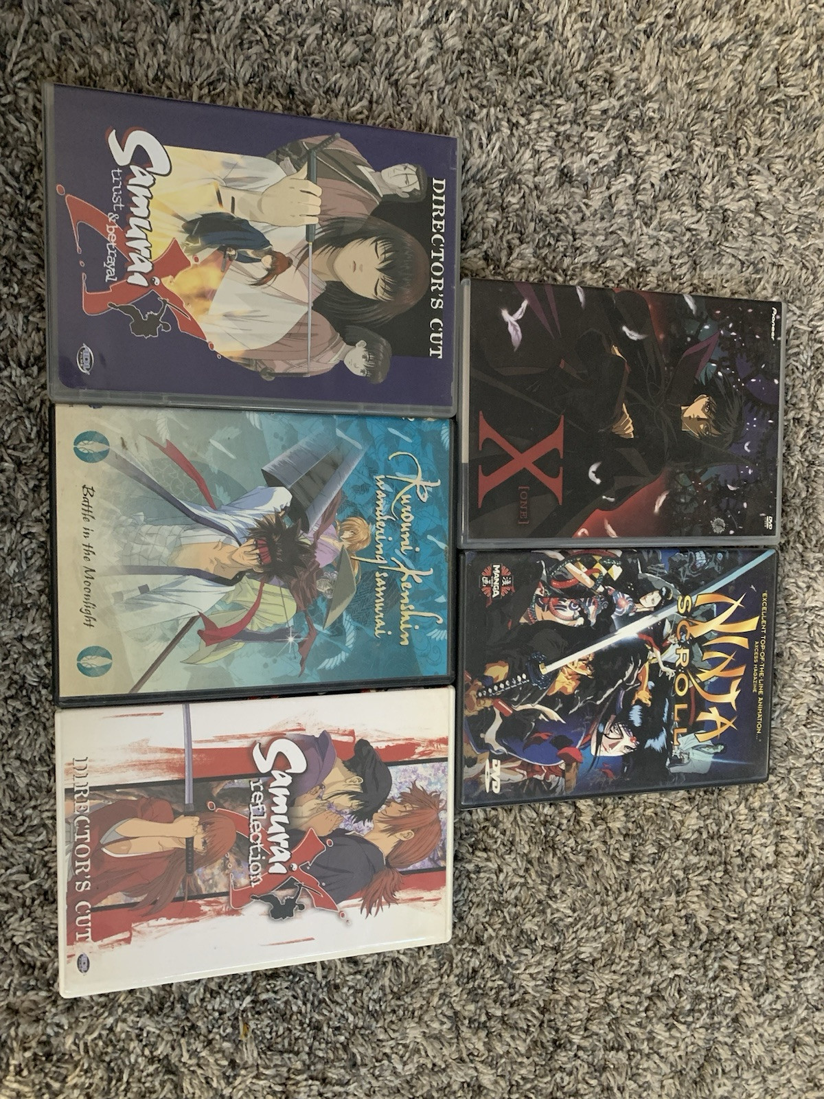 Anime DVD Lot Samurai X Rurouni Ken shin Ninja Scroll