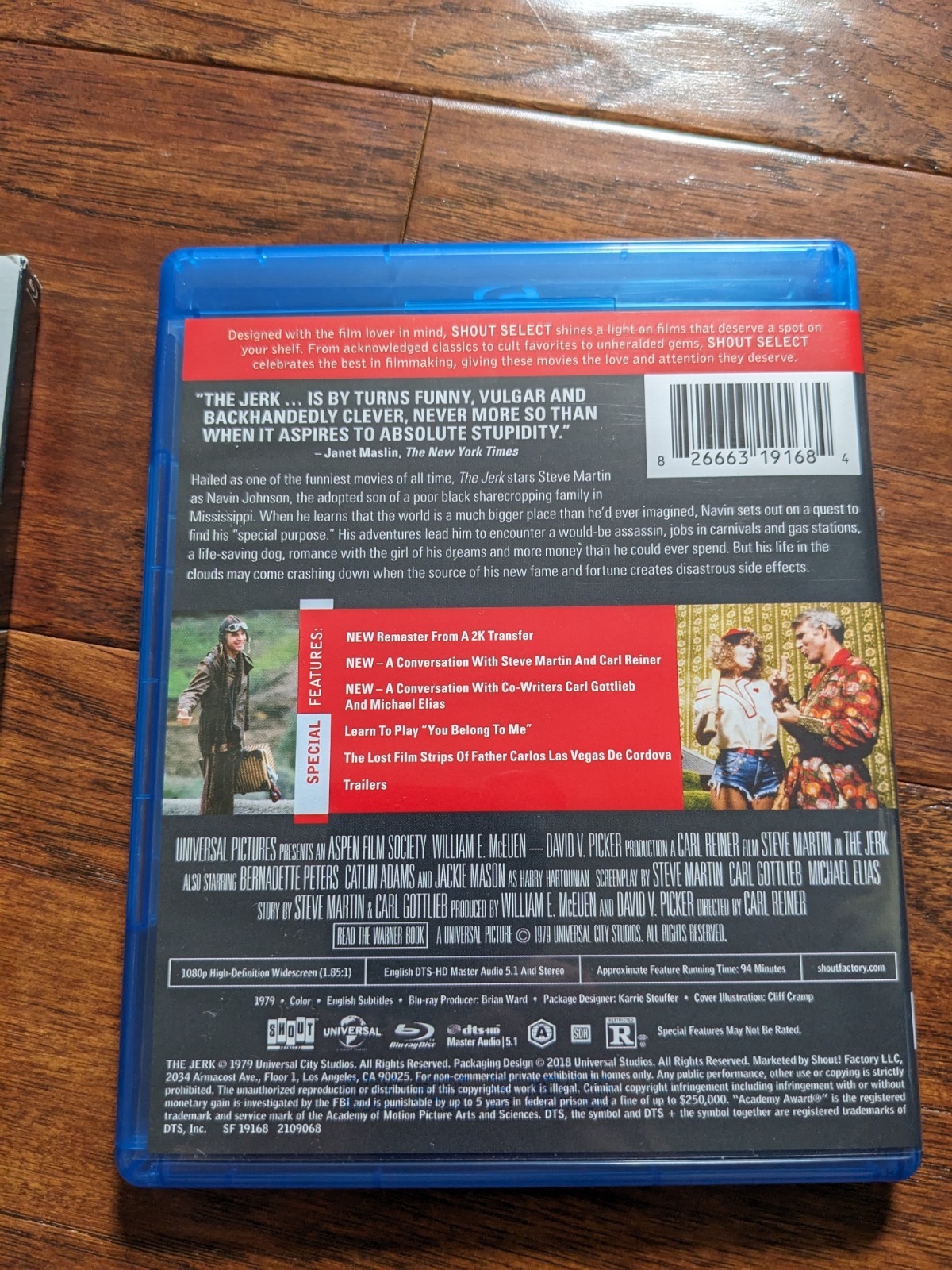 Blu Ray The Jerk 40th Anniversary Edition With Slipcover Steve Martin