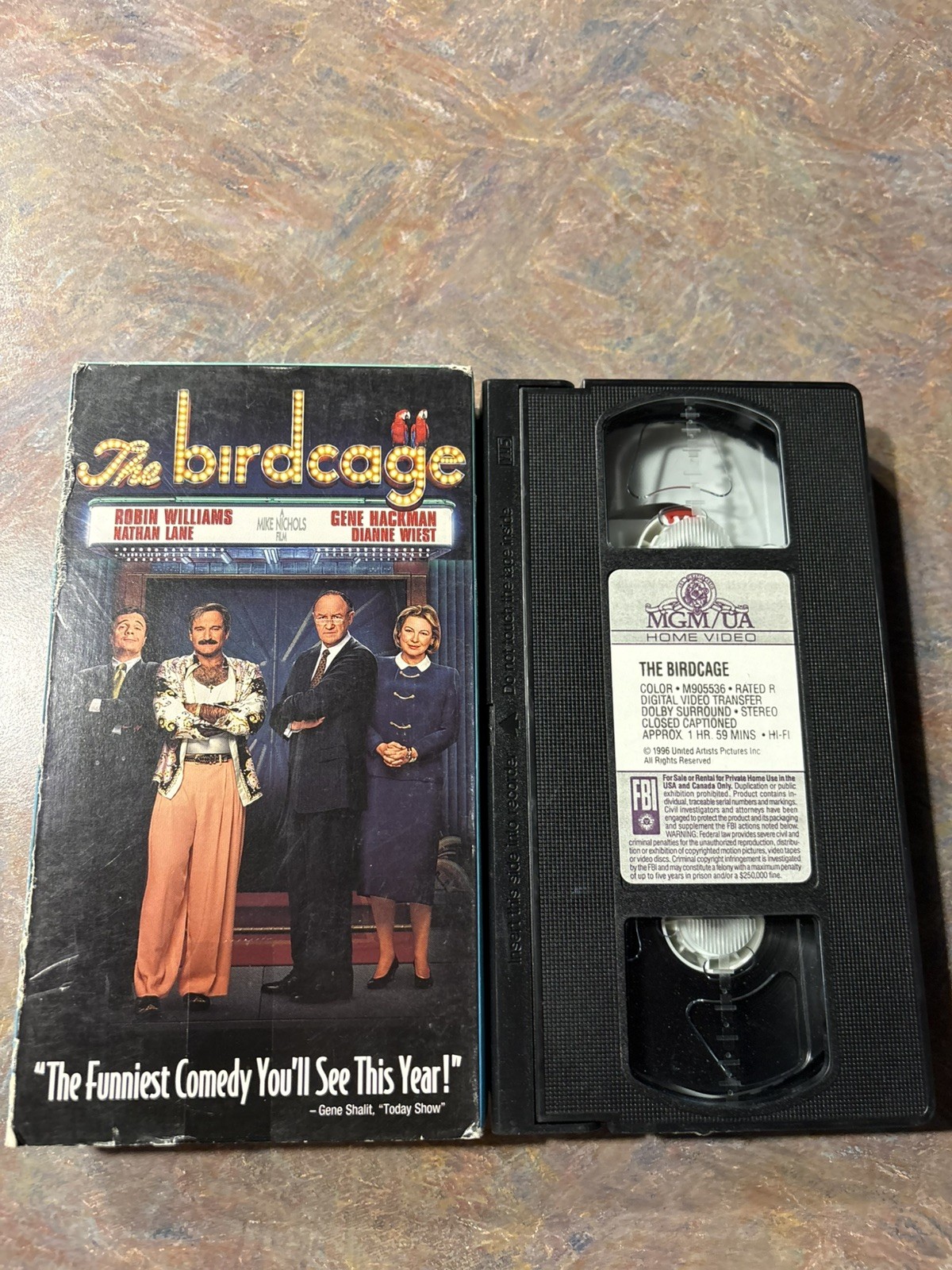 THE BIRDCAGE (VHS 1996) Robin Williams, Gene Hackman, Nathan Lane, Dianne Wiest