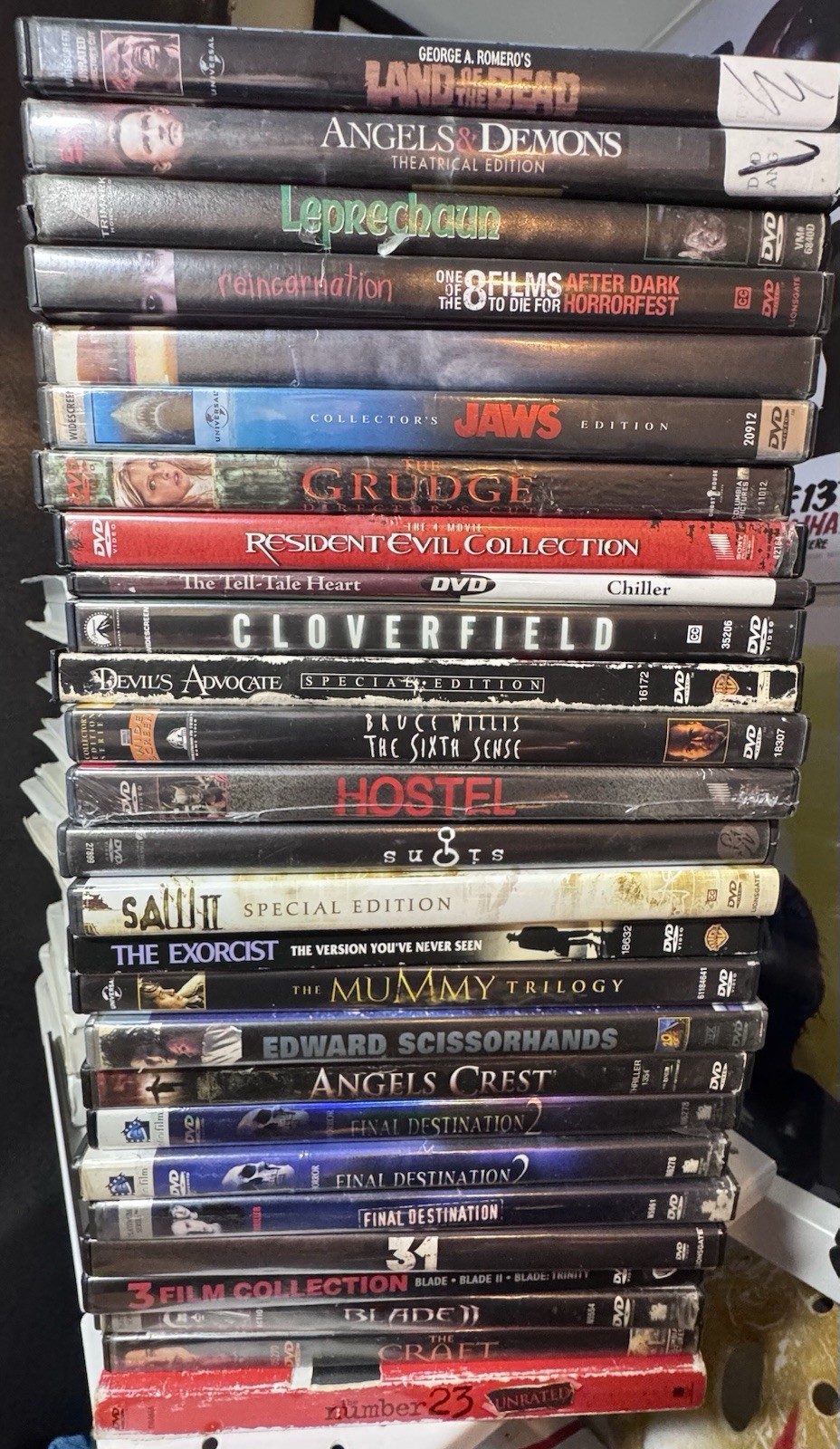 Horror Movies Lot (DVD) Select