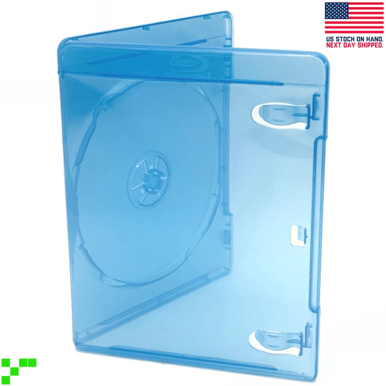 Replacement 11mm 2-Disc Blu-ray Case with Outer Sleeve Raised Licensed Logo Clip