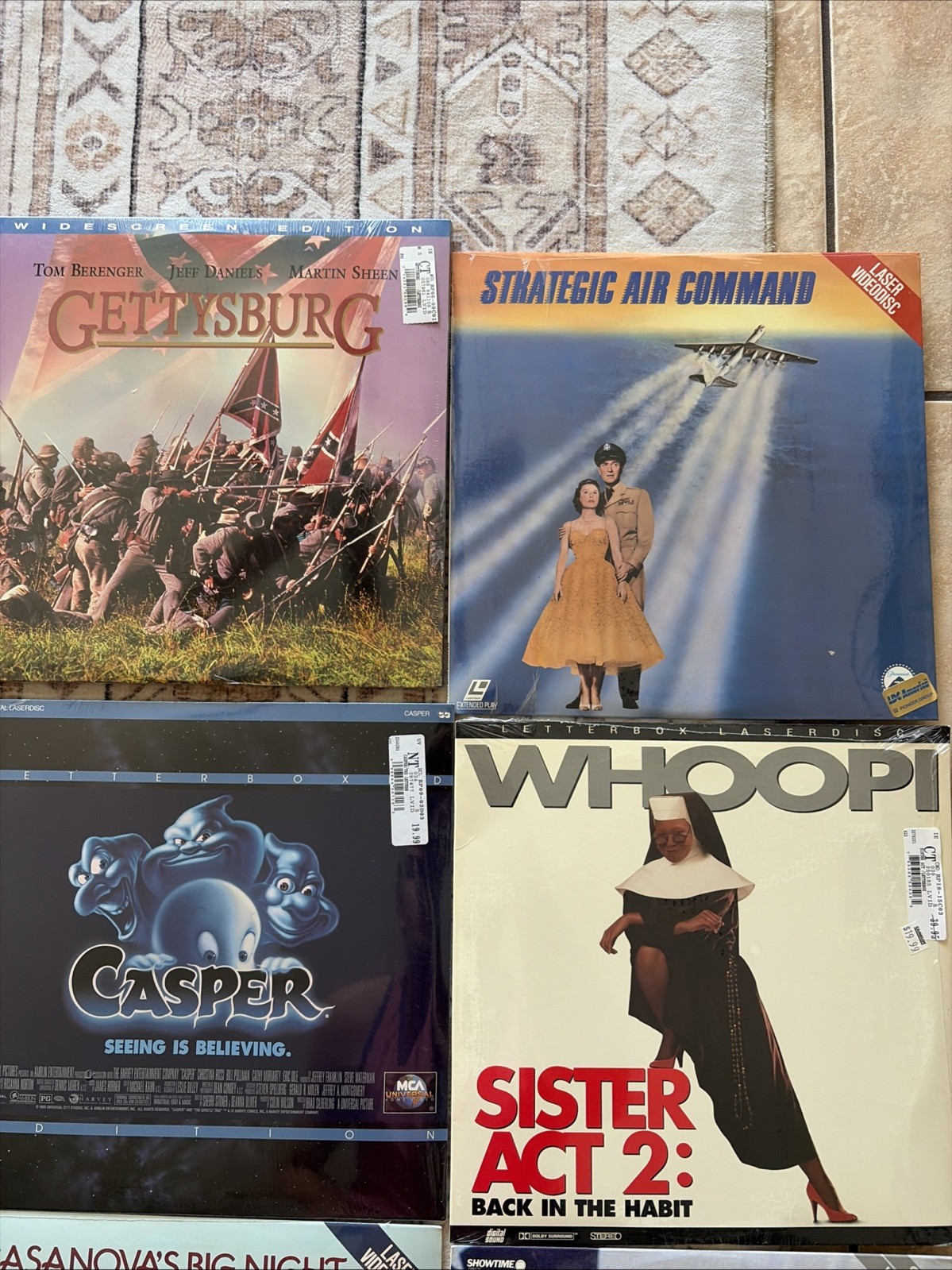 Laser Video Disc Sealed New 90s Lot Of 11 Casper Flintstones Disney Jay Leno