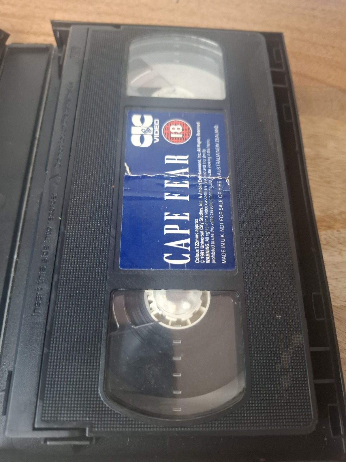 CAPE FEAR (1991) – VHS Video – Ex-Rental BIG BOX Version – CIC VIDEO – UK / PAL.