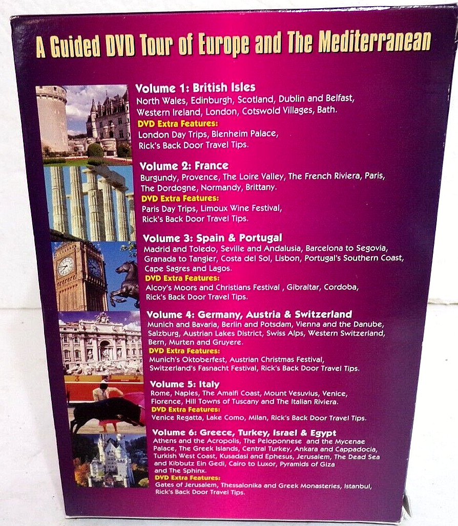 Best Of Travels In Europe 6 DVD Set France Italy Spain British Isles Germany +++