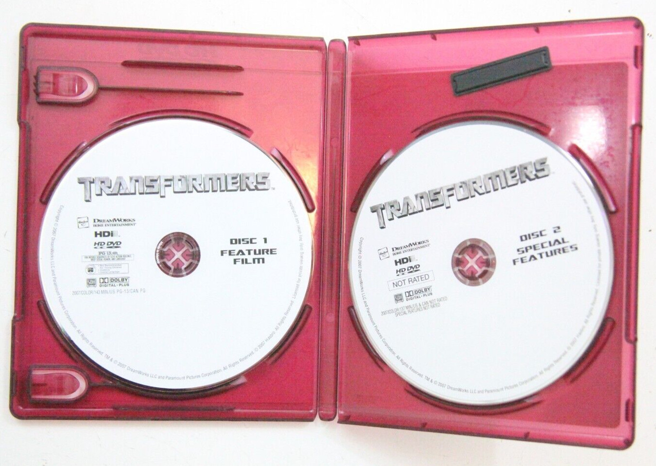 TRANSFORMERS HD DVD Movie 2007 2-Disc Set Special Features Feature Film BB327