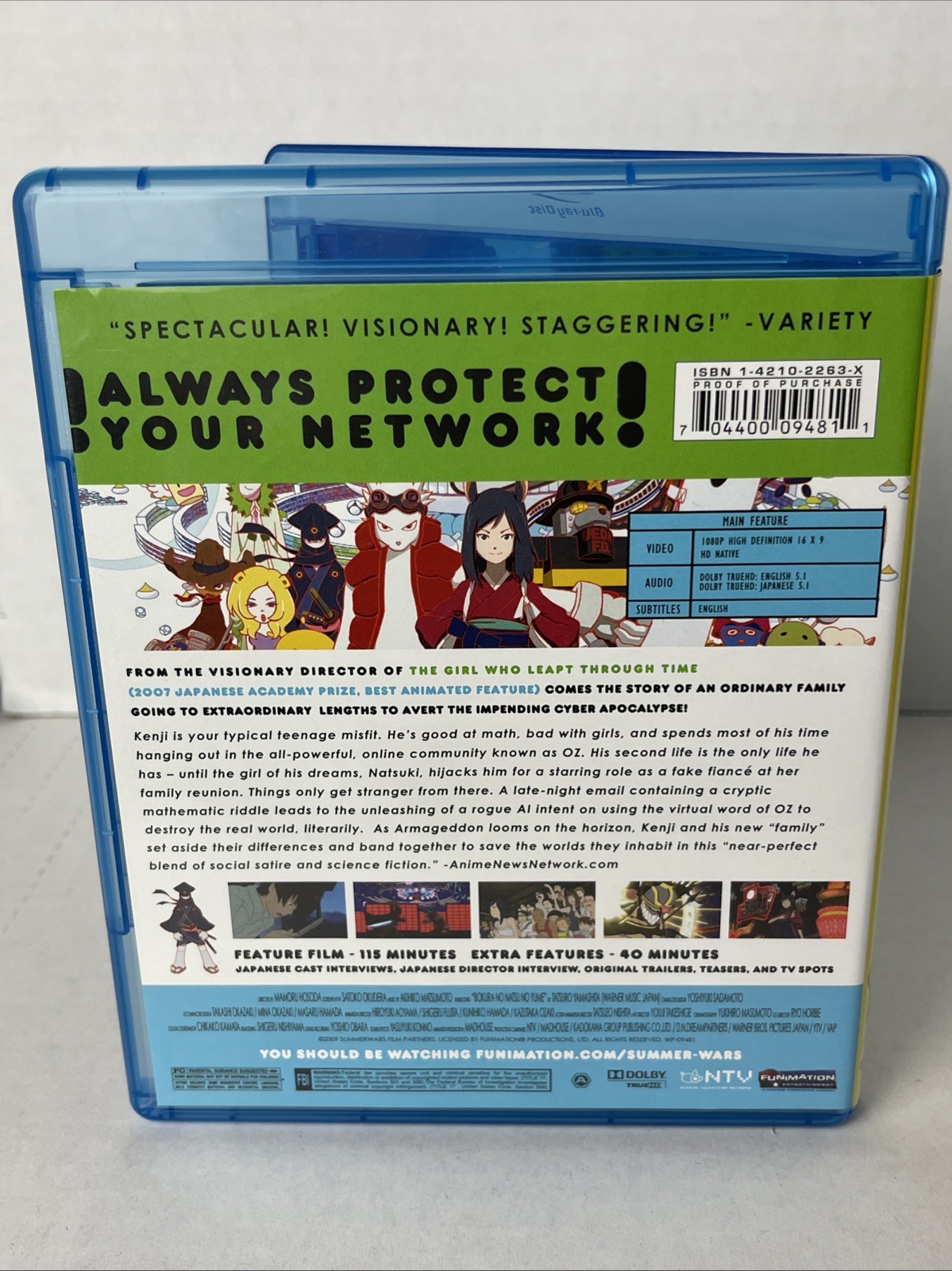 Summer Wars Blu-ray Anime NEW (Other) Japanese Anime Funimation