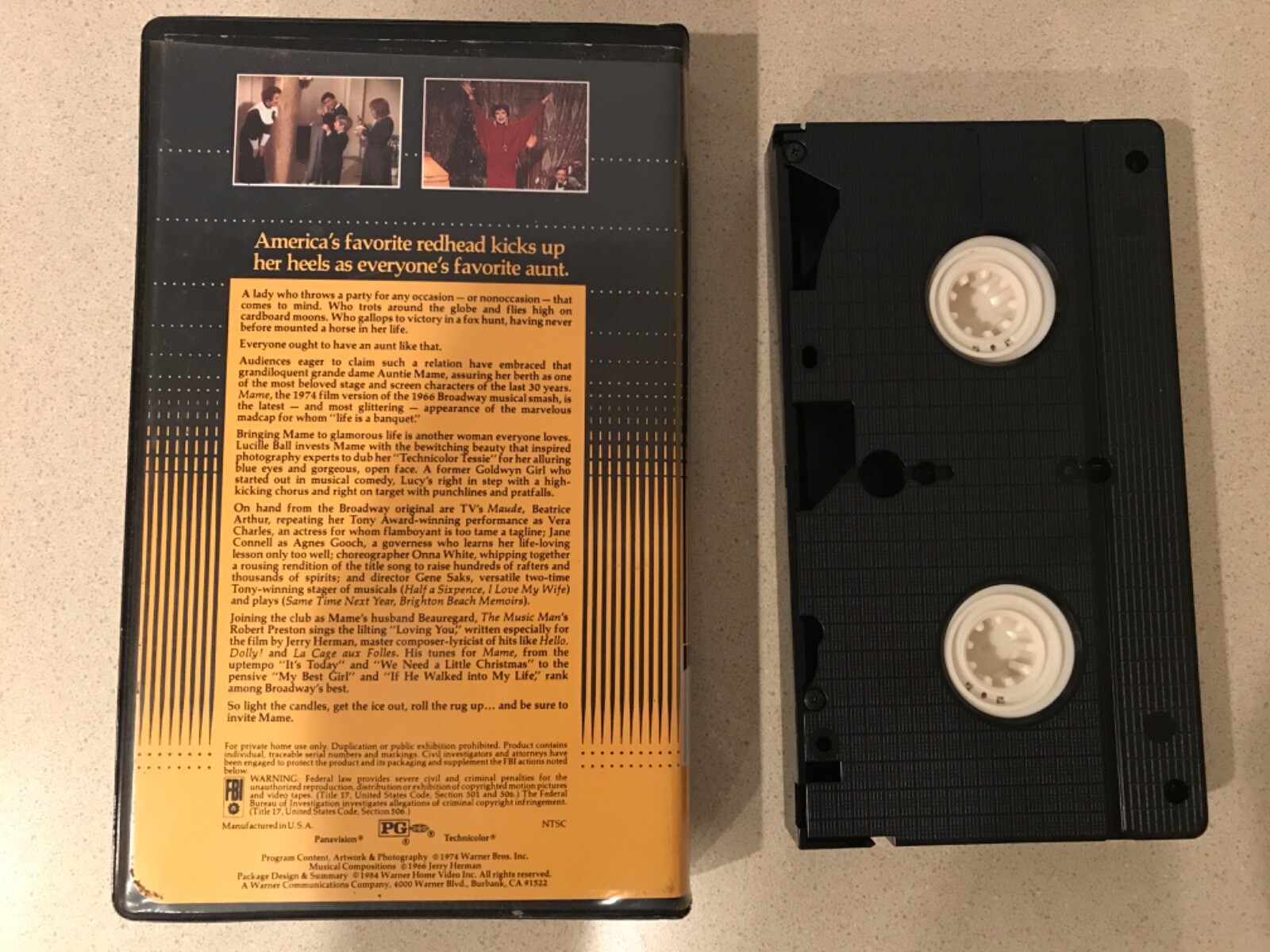 Mame (VHS, 1984, Warner Clamshell) Lucille Ball, Beatrice Arthur, Robert Preston