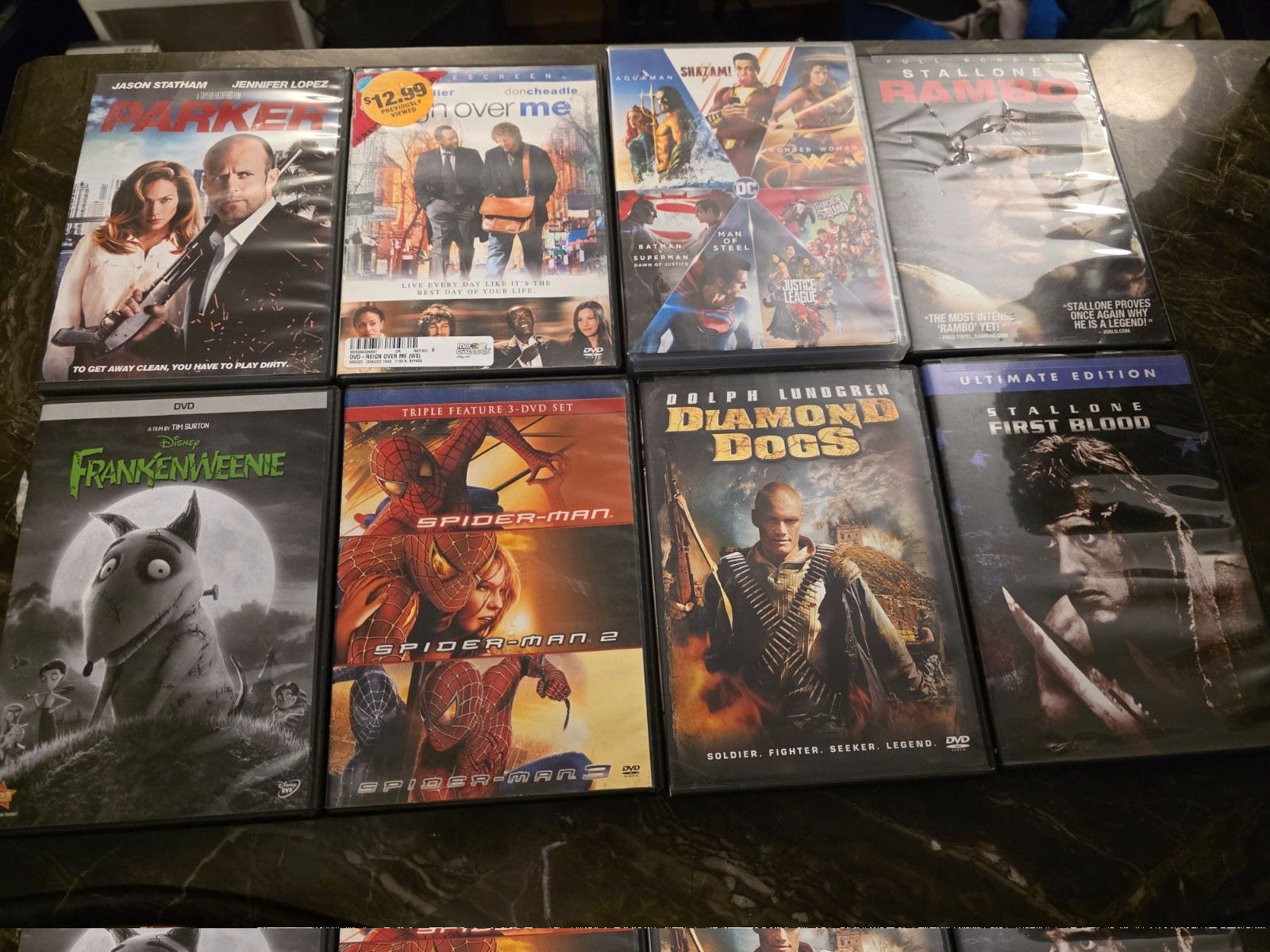 Lot of 77 Movies on DVDs – Various Titles – All in good condition