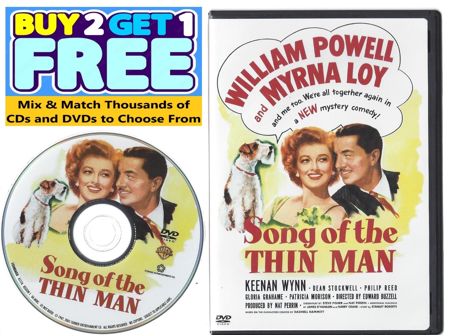 Song of the Thin Man (DVD, 2007) William Powell Myrna Loy Disc & Cover Art Only