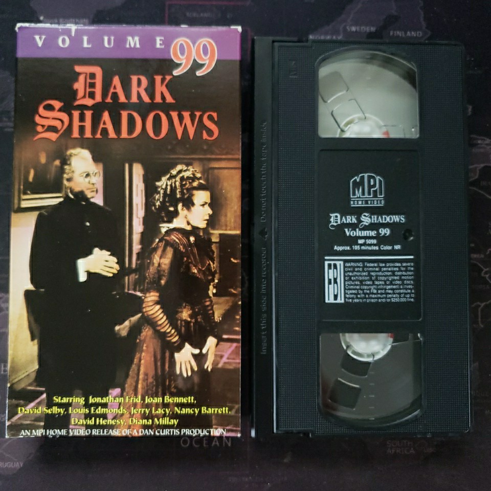 DARK SHADOWS – Vol 99 – VHS 1990 TV Show Vampires; Johnathan Frid, Joan Bennett