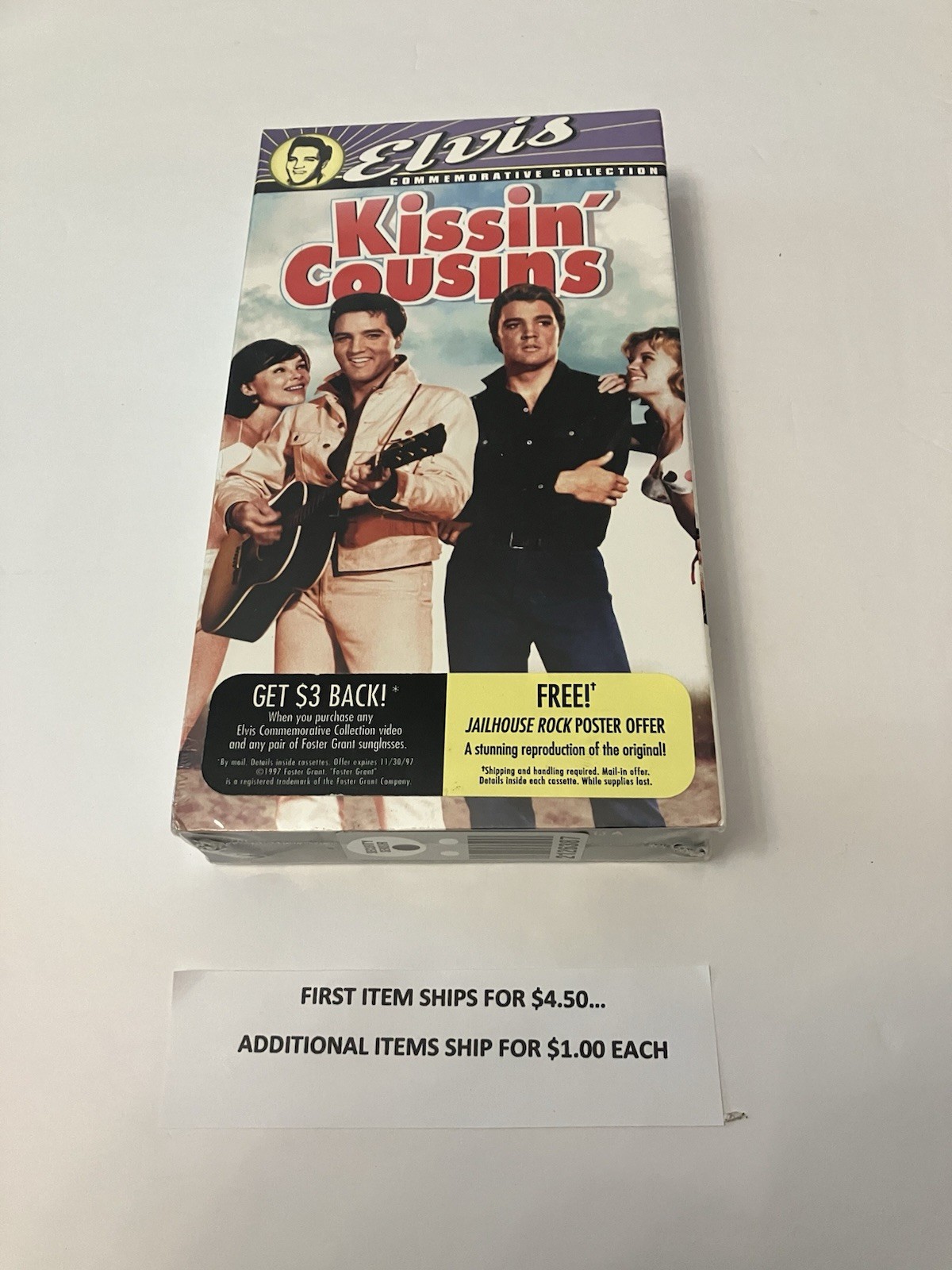 VHS Tape Elvis Presley – Kissin’ Cousins $3.25 New Shipping $4.50/$1.00