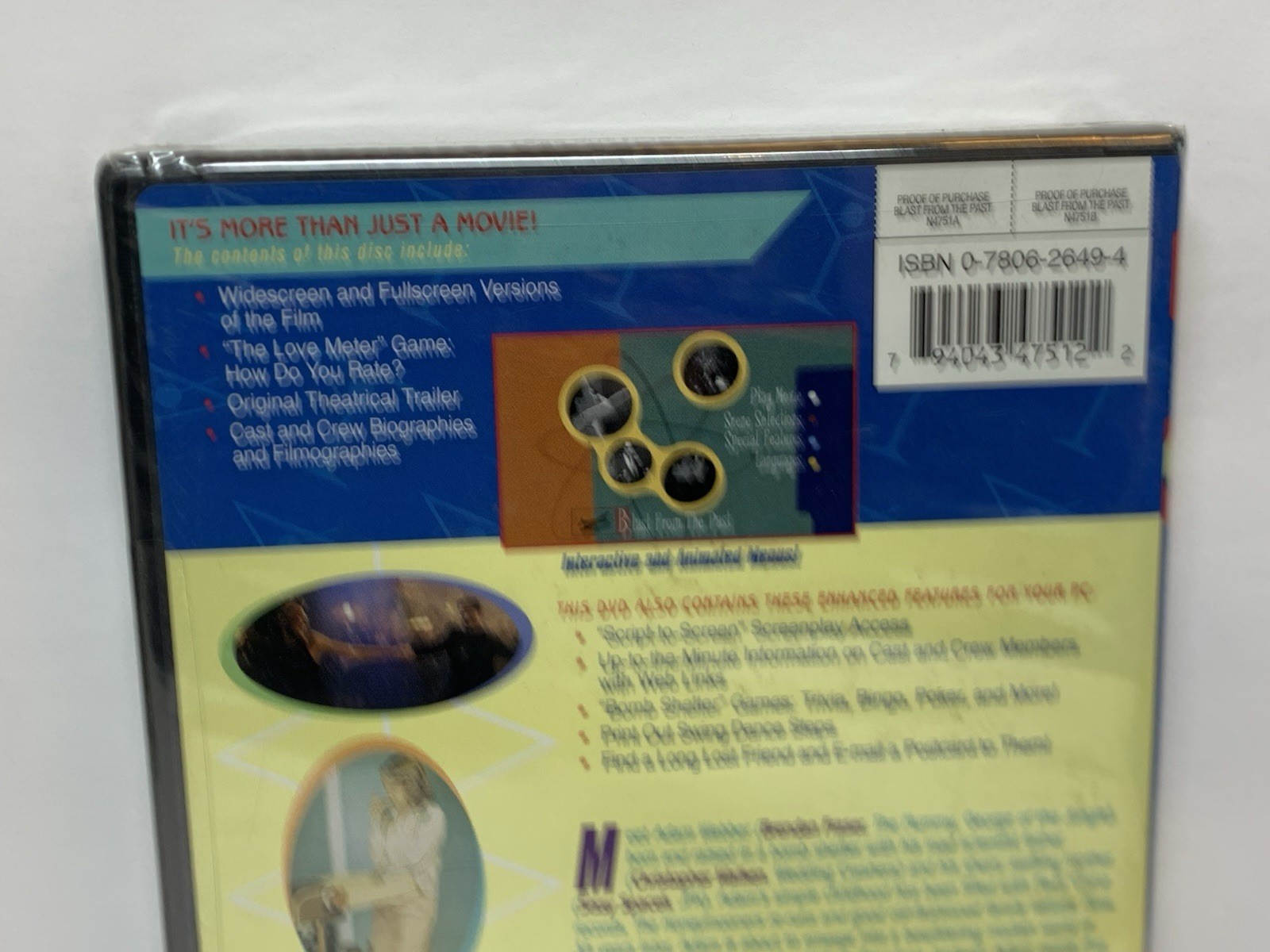 Blast From the Past DVD 1999 Brendan Fraser Alicia Silverstone Sissy Spacek NEW