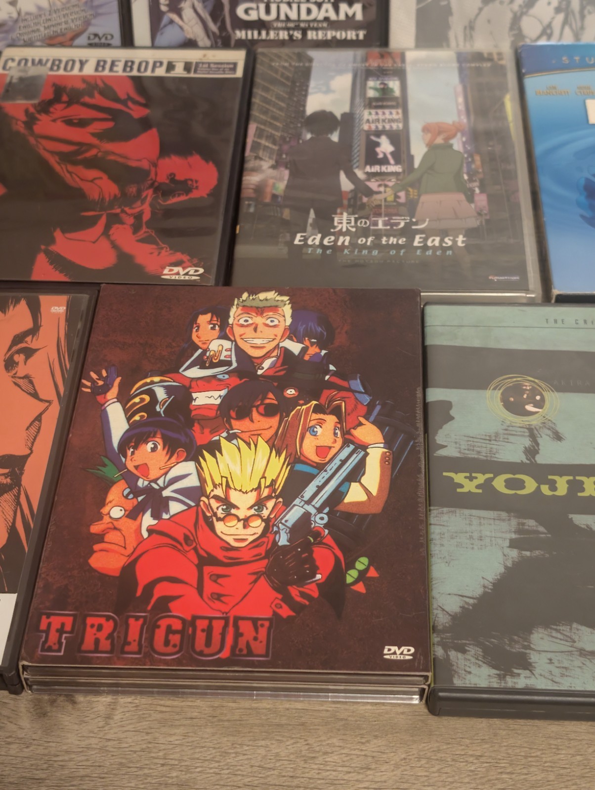 10+ Anime DVDs Lot – Bebop, Trigun, DBZ, Gundam, Ponyo, Yojimbo, Champloo VG