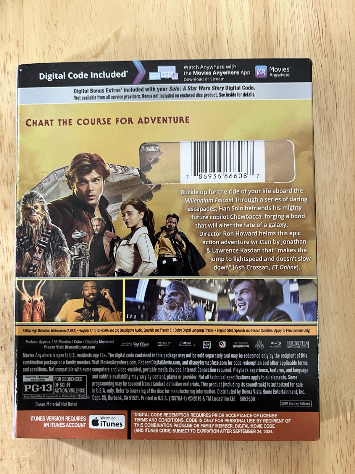 star wars solo blu ray
