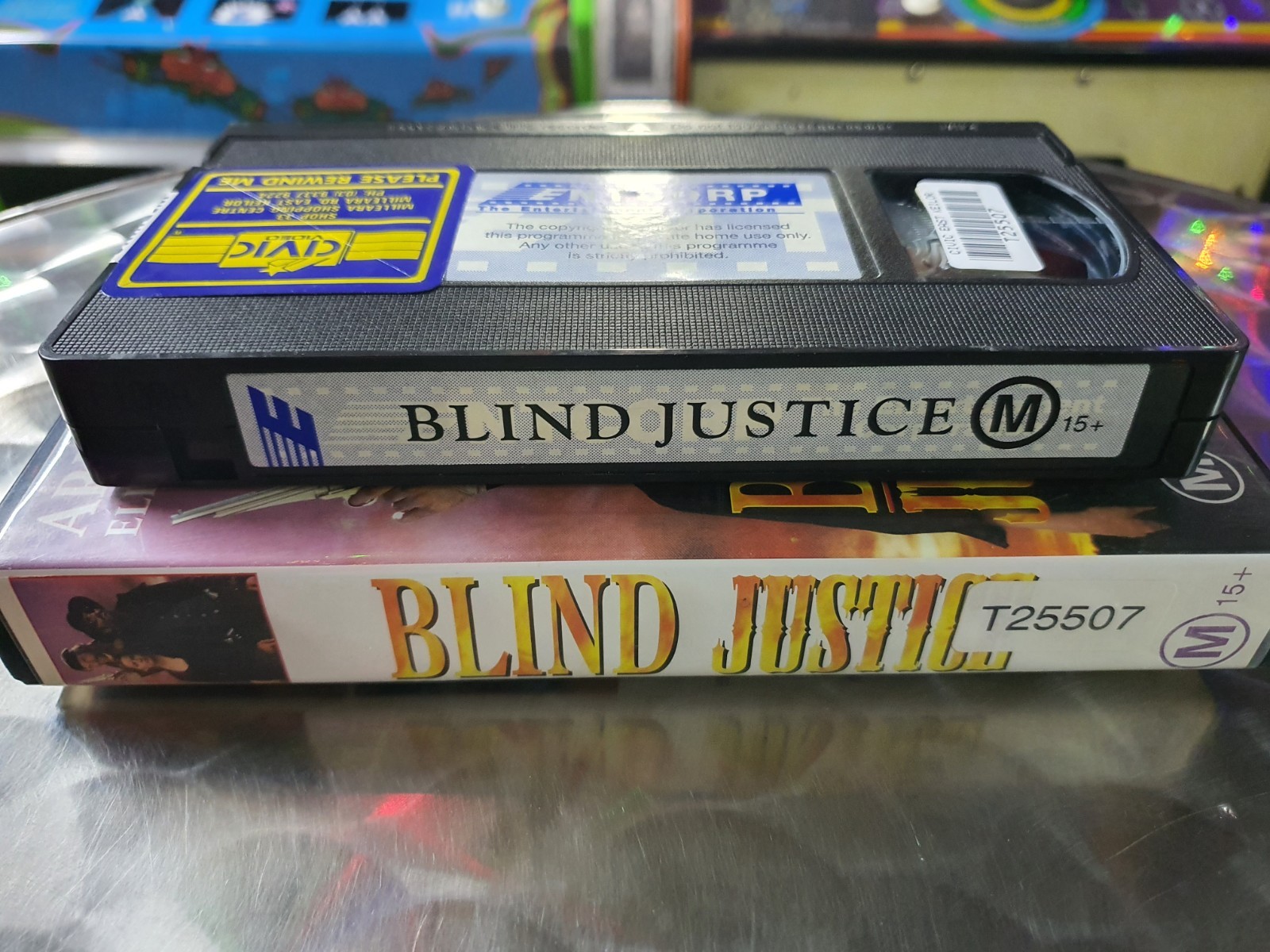 Blind Justice (1994 Elisabeth Shue) – Western VHS Movie Big Box Ex Rental