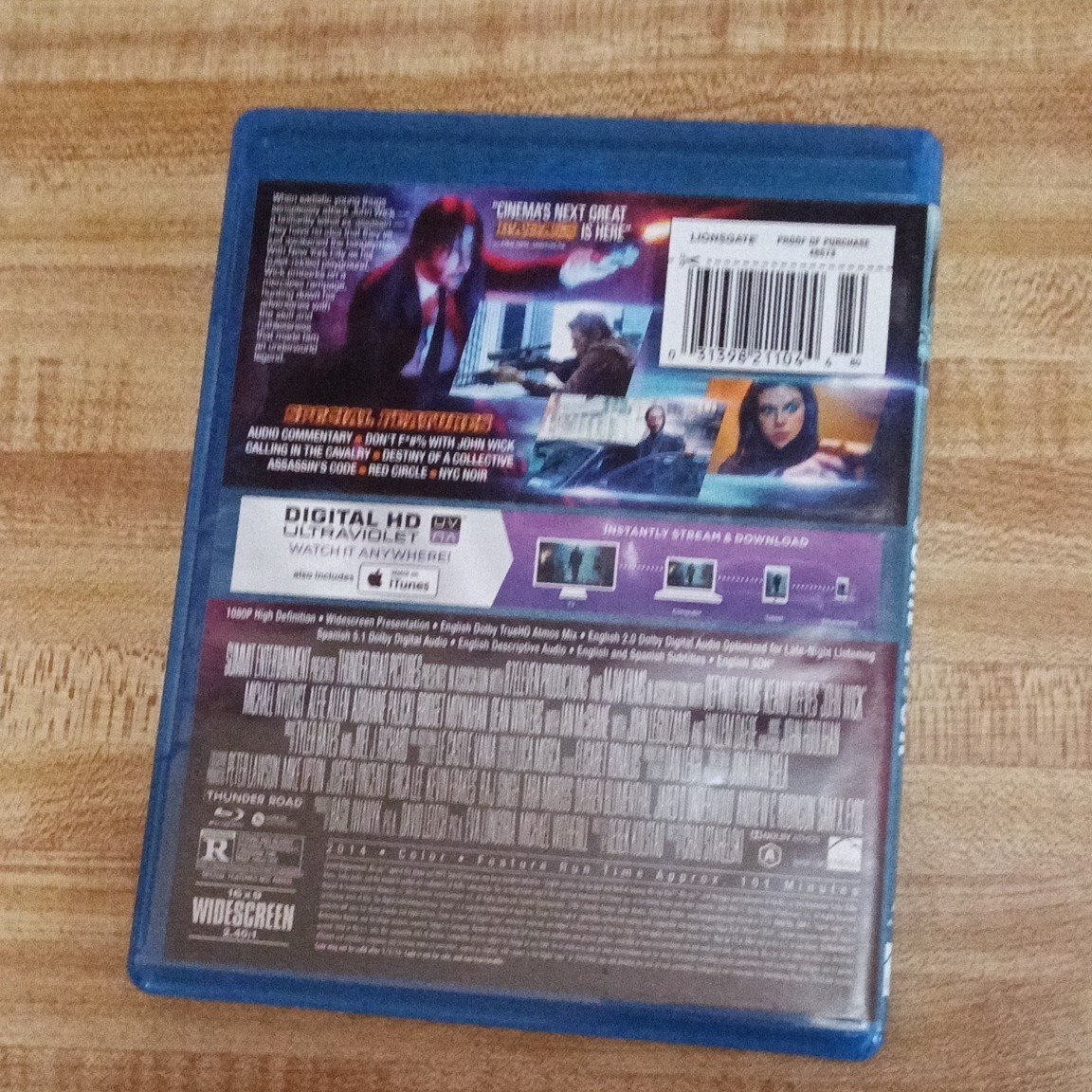 Lionsgate John Wick + John Wick Chapter 2 Blu-ray DVD Digital HD Keanu Reeves