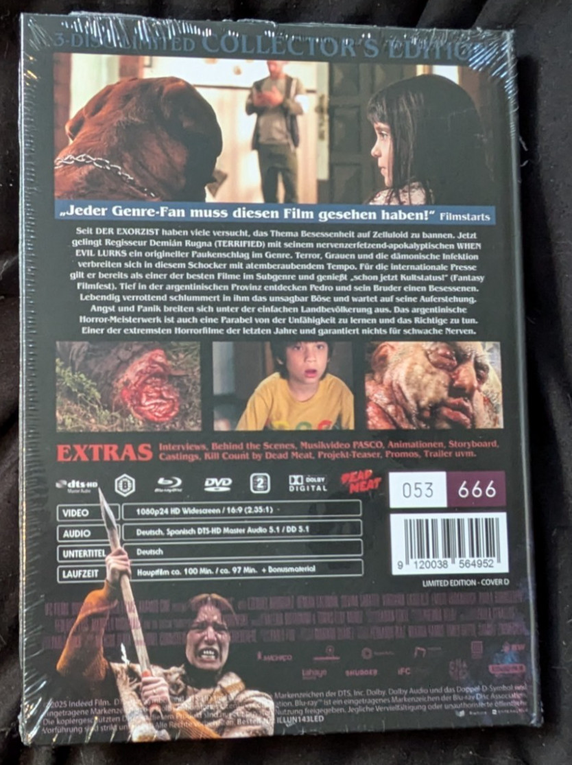 When Evil Lurks Blu-ray 3-disc LE 666 Mediabook Cover D 48-page Book NEW B/2 PAL
