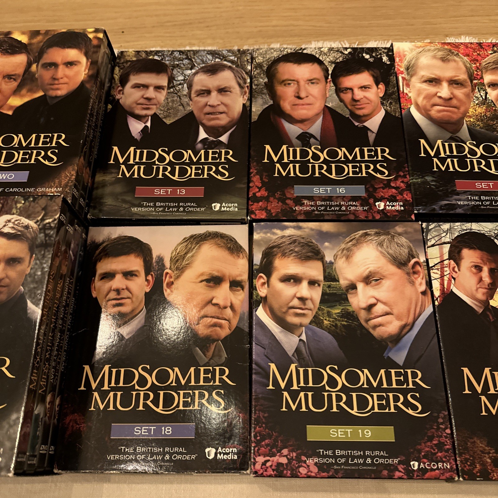 LOT OF 10 Midsomer Murders DVD Box Sets – 1-4, 13, 16-19 And 21