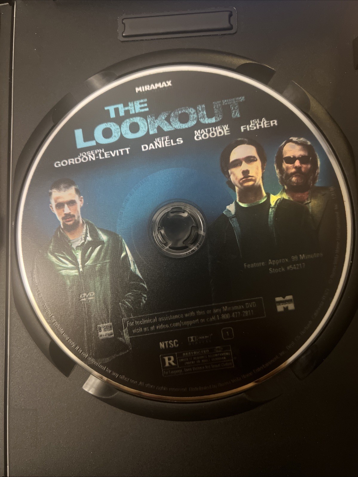 ‘The Lookout’ (2007 Original DVD Release W/ Insert) Joseph Gordon Levitt