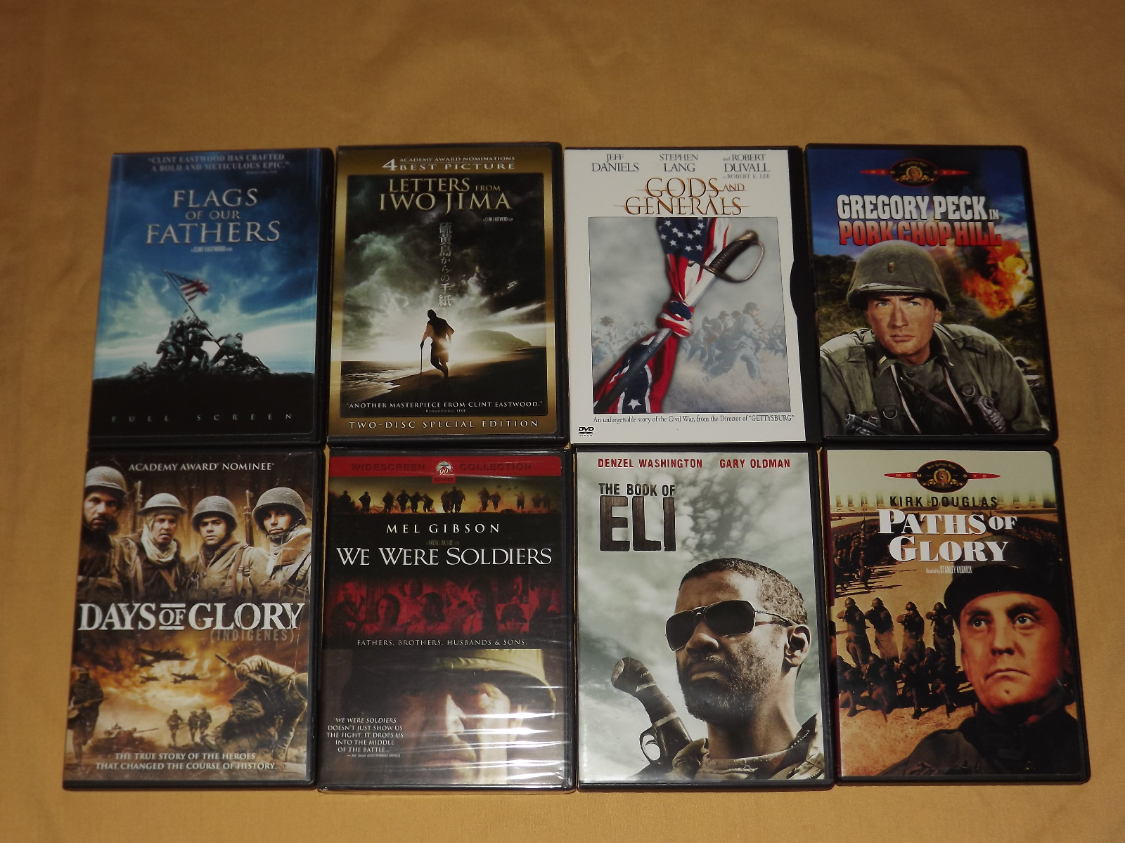 WE WERE SOLDIERS FLAGS OF OUR FATHERS+ 8 DVD WWII VIETNAM WAR MOVIES VIDEOS LOT