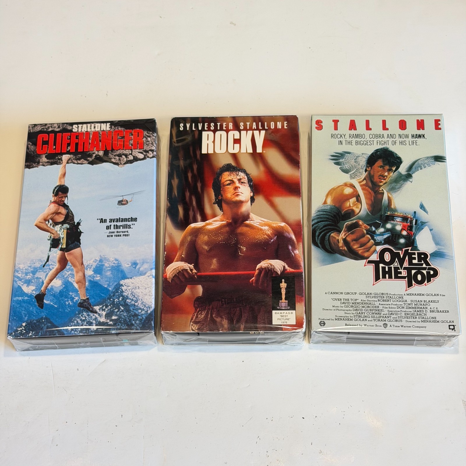 Stallone VHS Lot Rocky Cliffhanger Over The Top Action Boxing