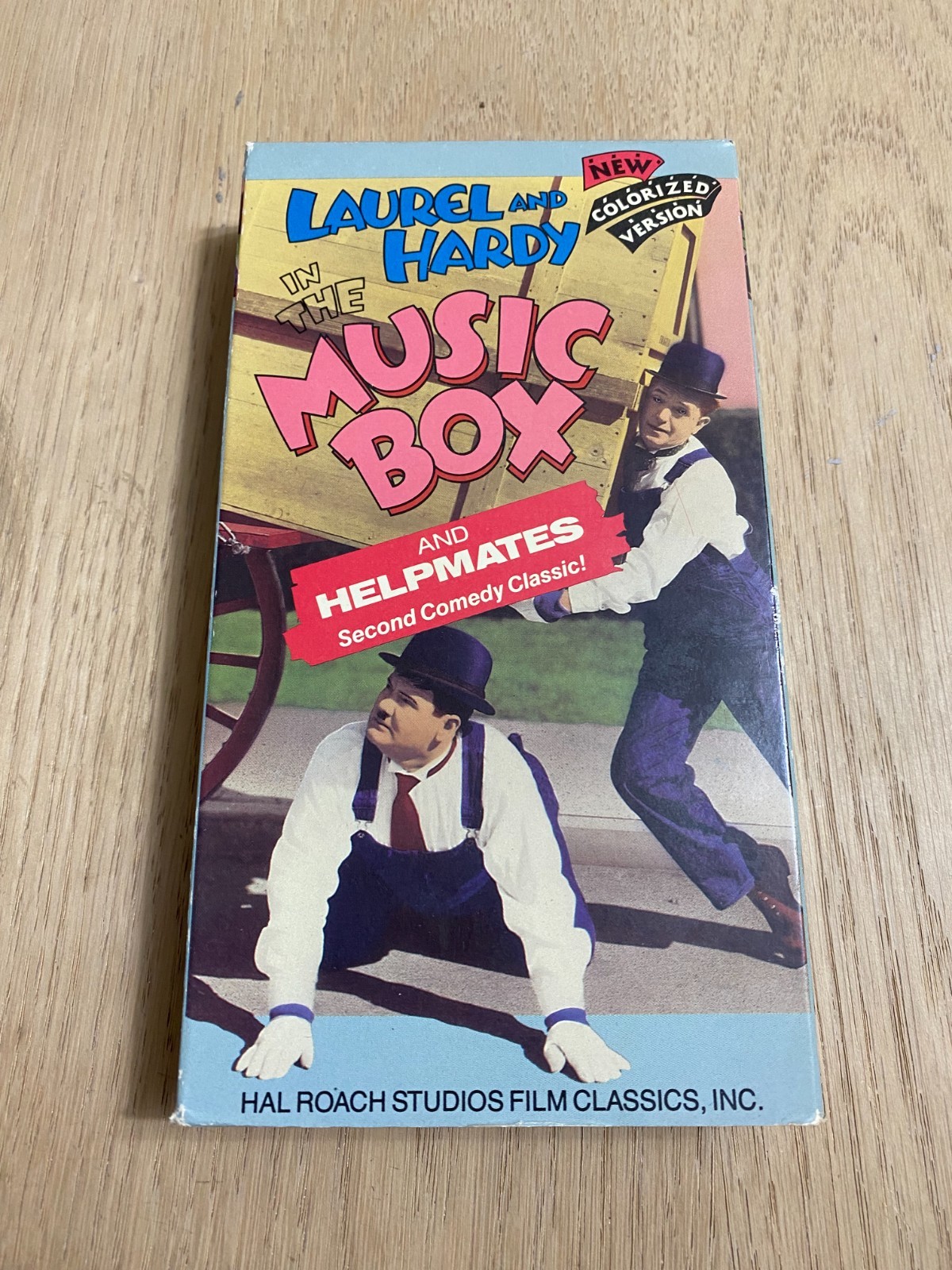 Laurel & Hardy in the Music Box VHS Colorized Version Nice Condition Comedy