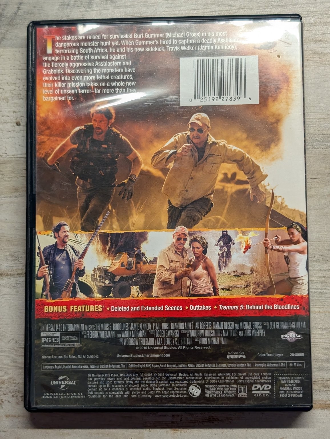 Tremors 5 Bloodlines DVD (2015) Michael Gross Jamie Kennedy Horror Action